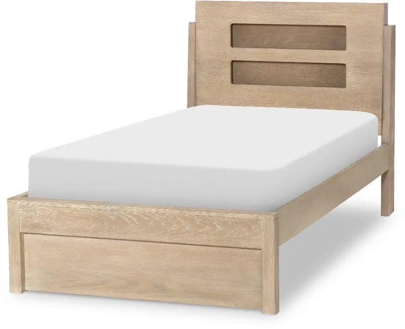 District Weathered Oak Twin Bed with Lights