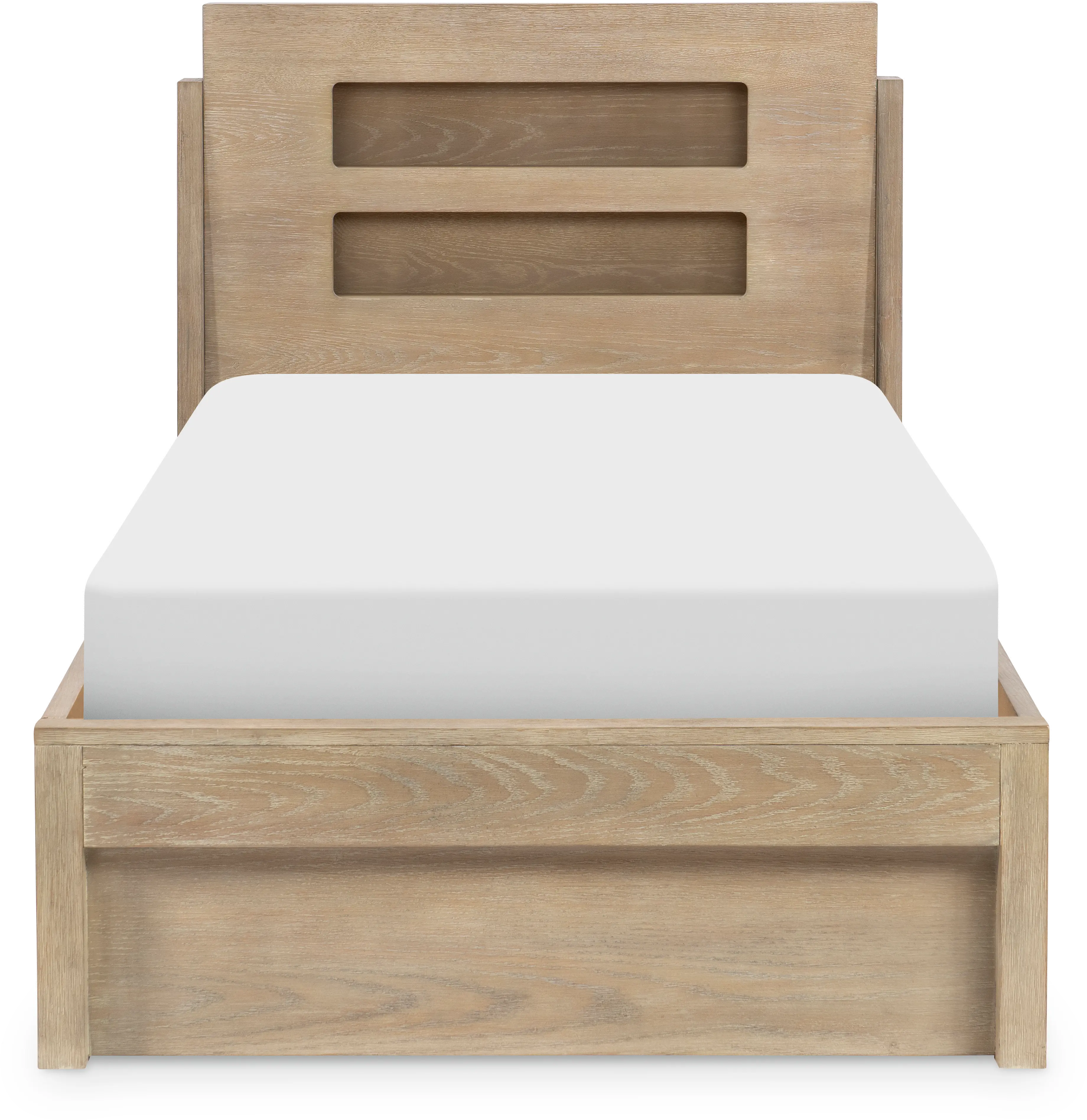 District Weathered Oak Twin Bed with Lights-3
