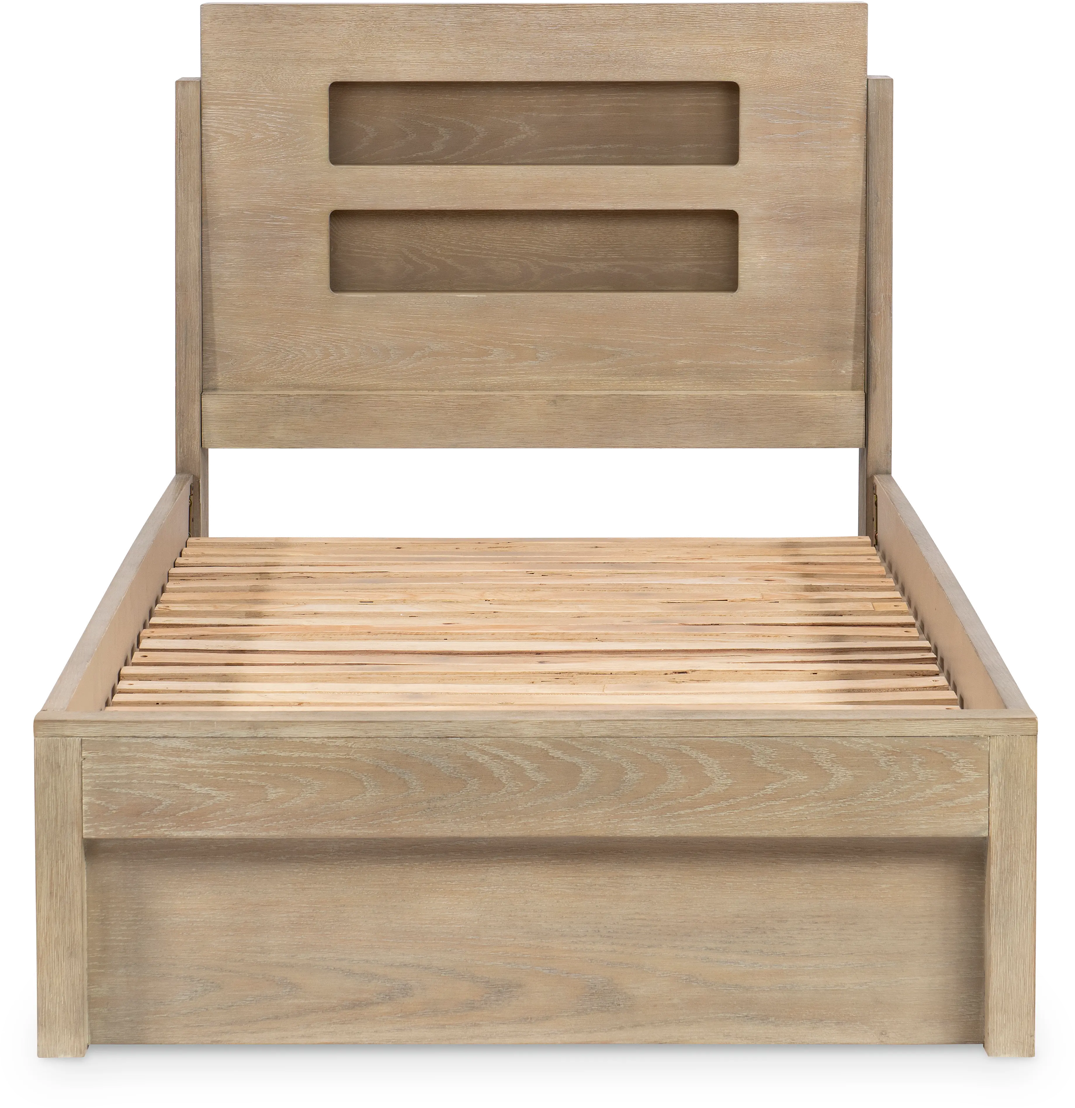 District Weathered Oak Twin Bed with Lights-4
