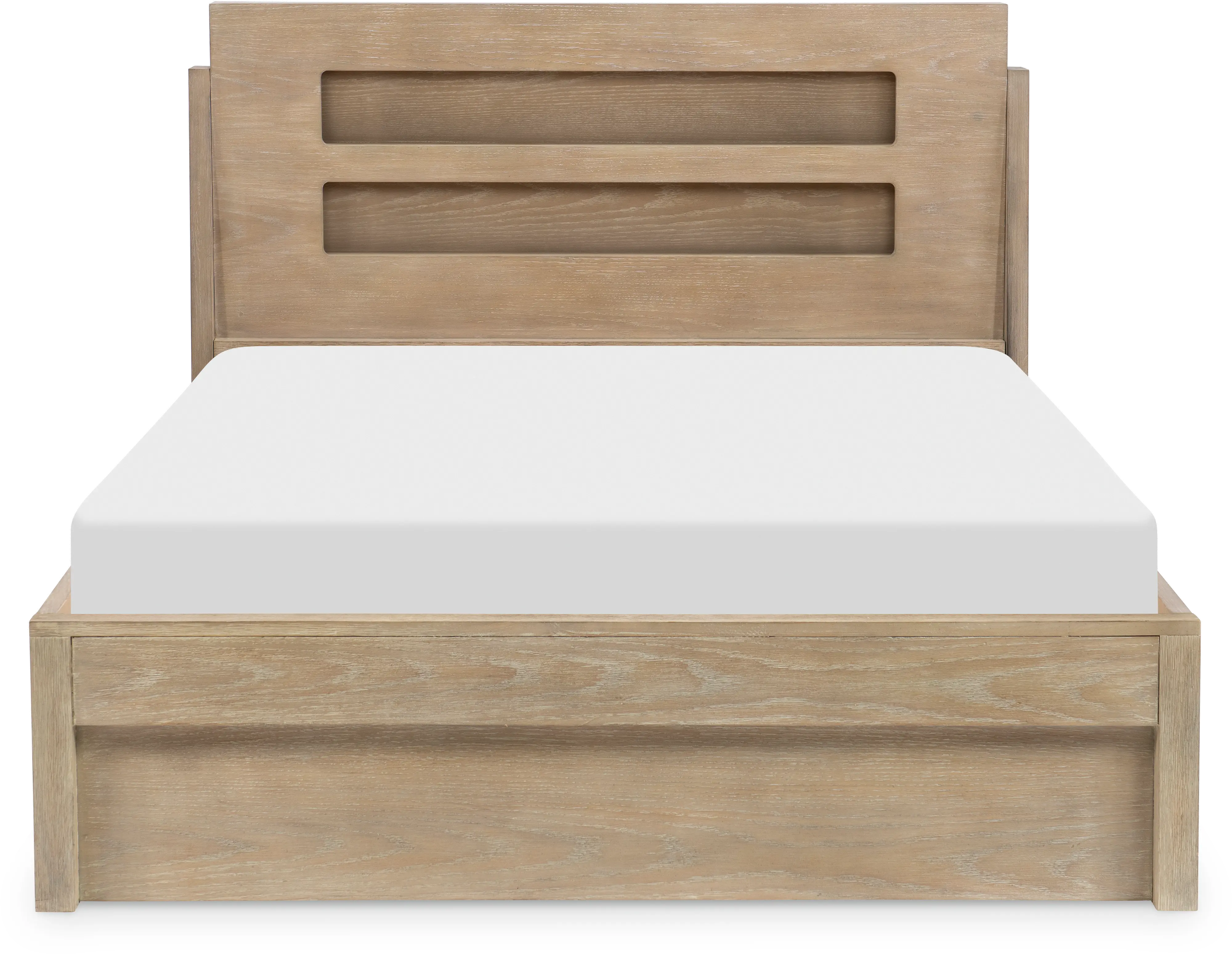 District Weathered Oak Full Bed with Lights-3