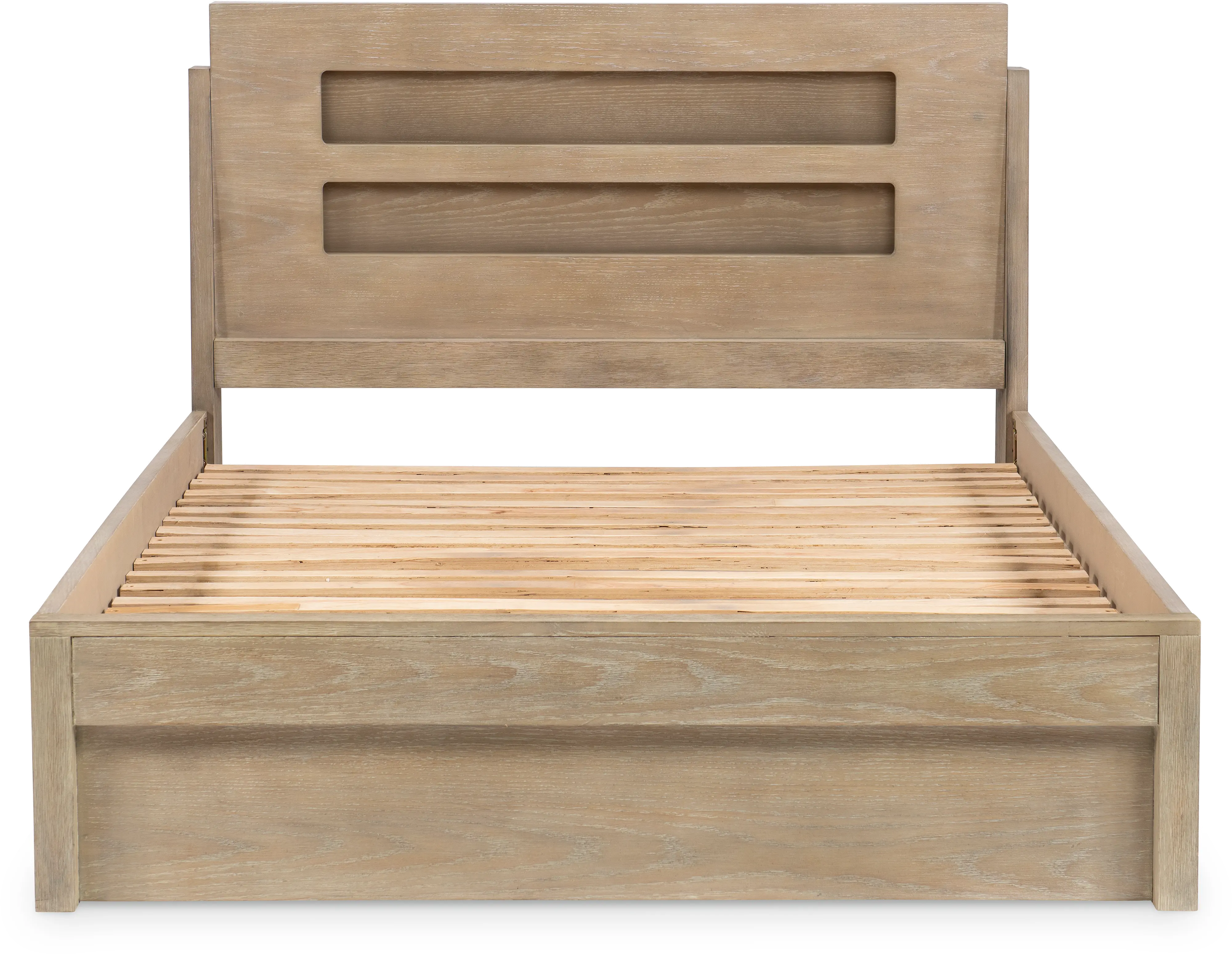District Weathered Oak Full Bed with Lights-4
