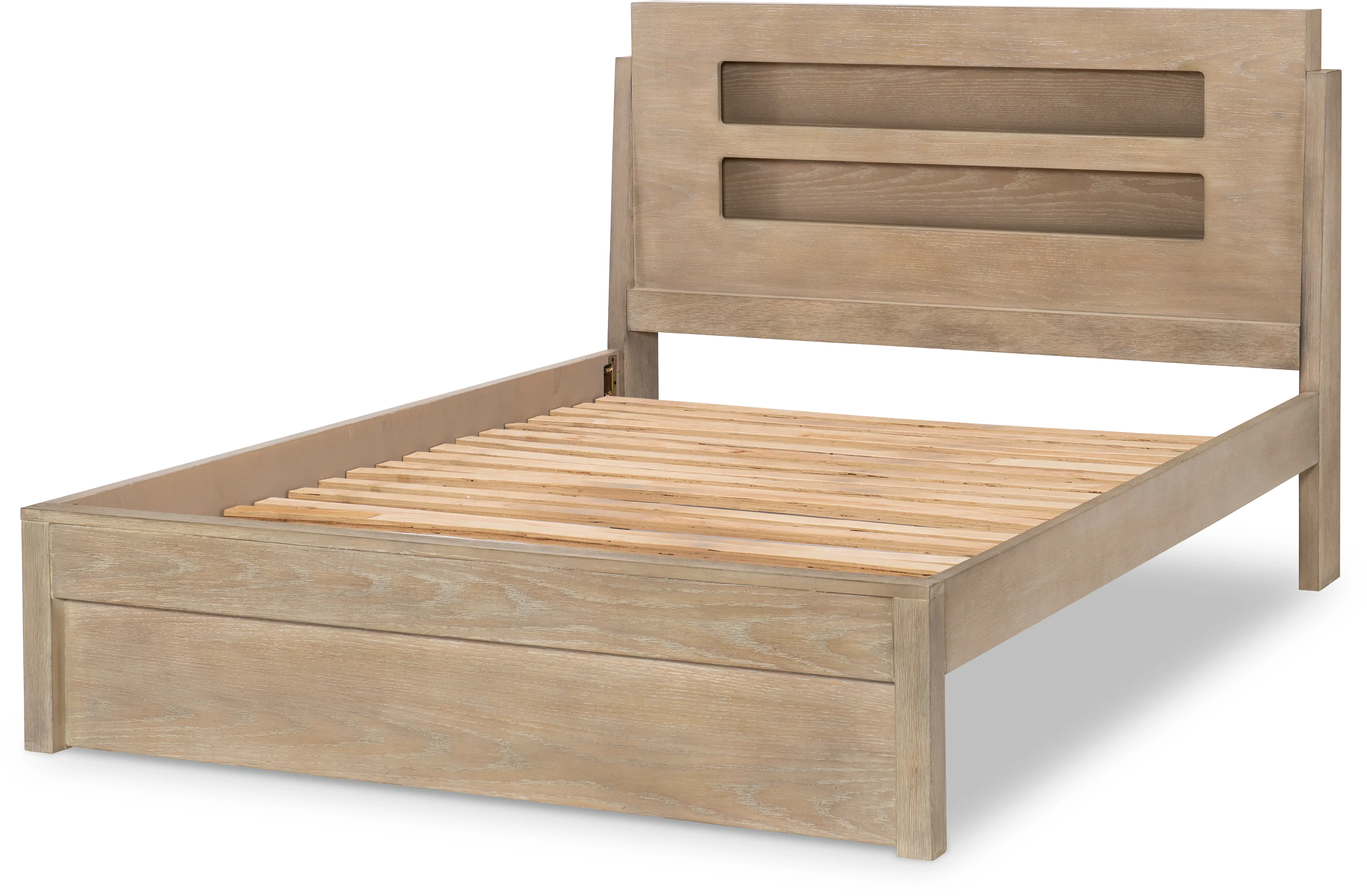 District Weathered Oak Full Bed with Lights-5