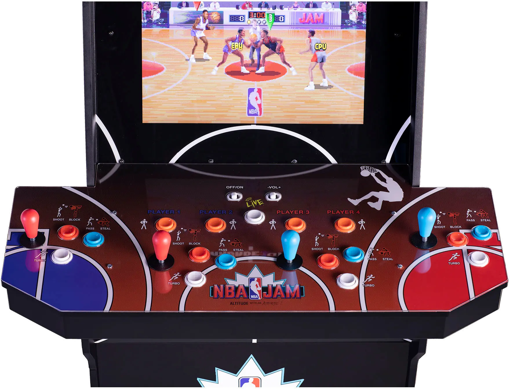 UPRIGHT/NBA_JAM_SHAQ Arcade1Up NBA JAM SHAQ Edition 19  Arcade with Lit Marque-4