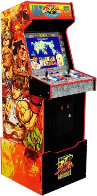 UPRIGHT/SFII_TURBO Arcade1Up Capcom Street Fighter II: Champion Turbo Legacy Edition with Riser & Lit Marque Arcade