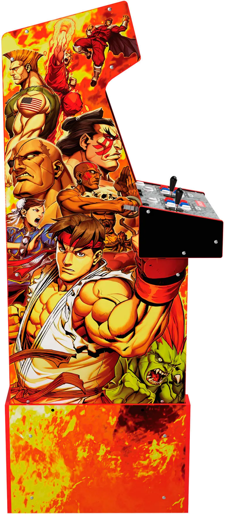 UPRIGHT/SFII_TURBO Arcade1Up Capcom Street Fighter II: Champion Turbo Legacy Edition with Riser & Lit Marque Arcade-3