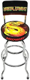 STOOL/MK_SWIVEL Arcade1Up Mortal Kombat Midway High-Back Pub Stool