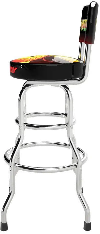 STOOL/MK_SWIVEL Arcade1Up Mortal Kombat Midway High-Back Pub Stool-4