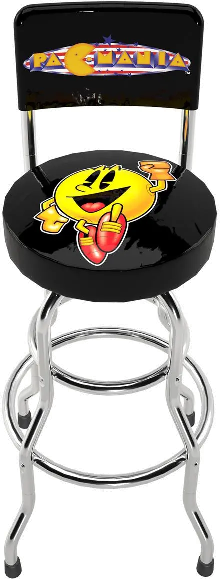 STOOL/PACMAN_SWIVEL Arcade1Up Pac-Mania Swivel High-Back Stool-1
