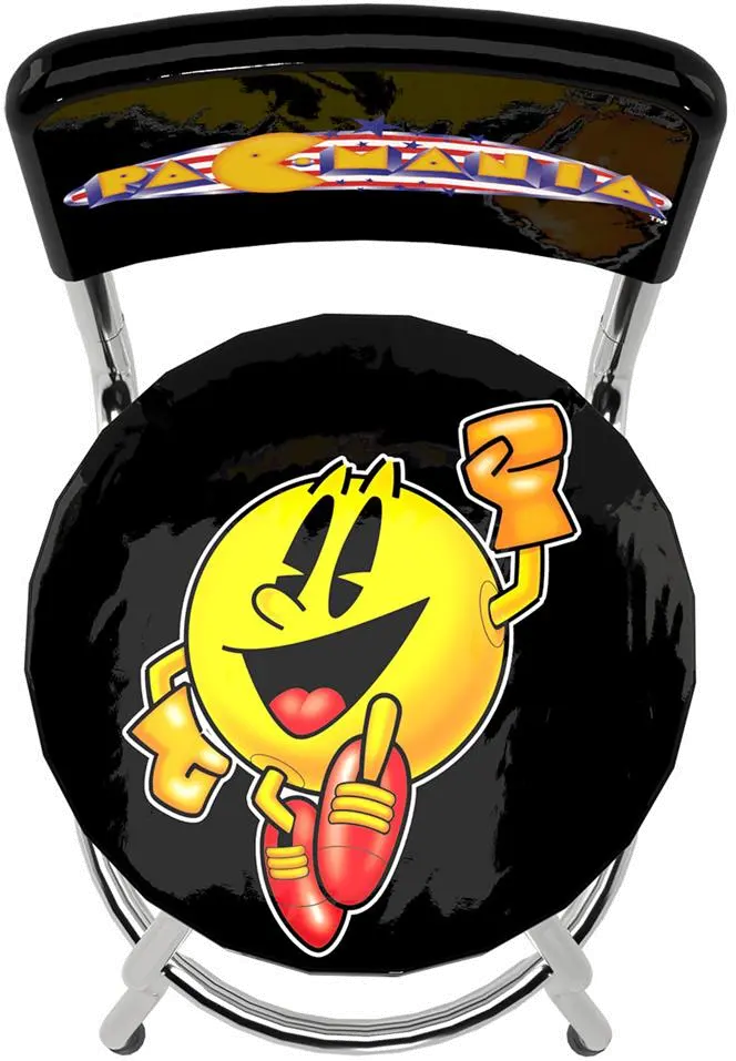 STOOL/PACMAN_SWIVEL Arcade1Up Pac-Mania Swivel High-Back Stool-4