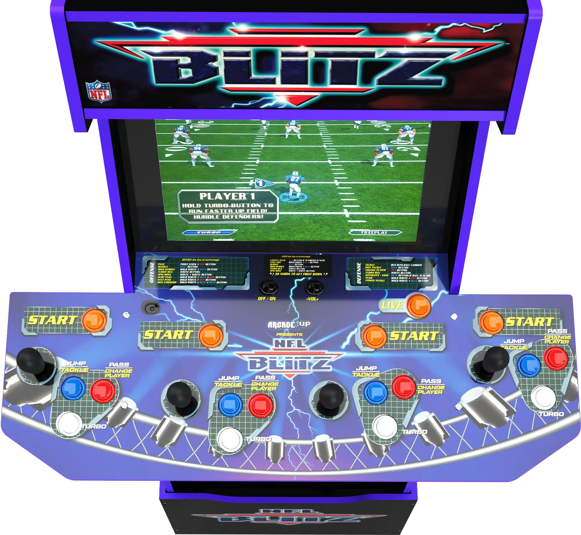UPRIGHT/NFL-BLITZ Arcade1Up NFL Blitz 4-Player Arcade-5