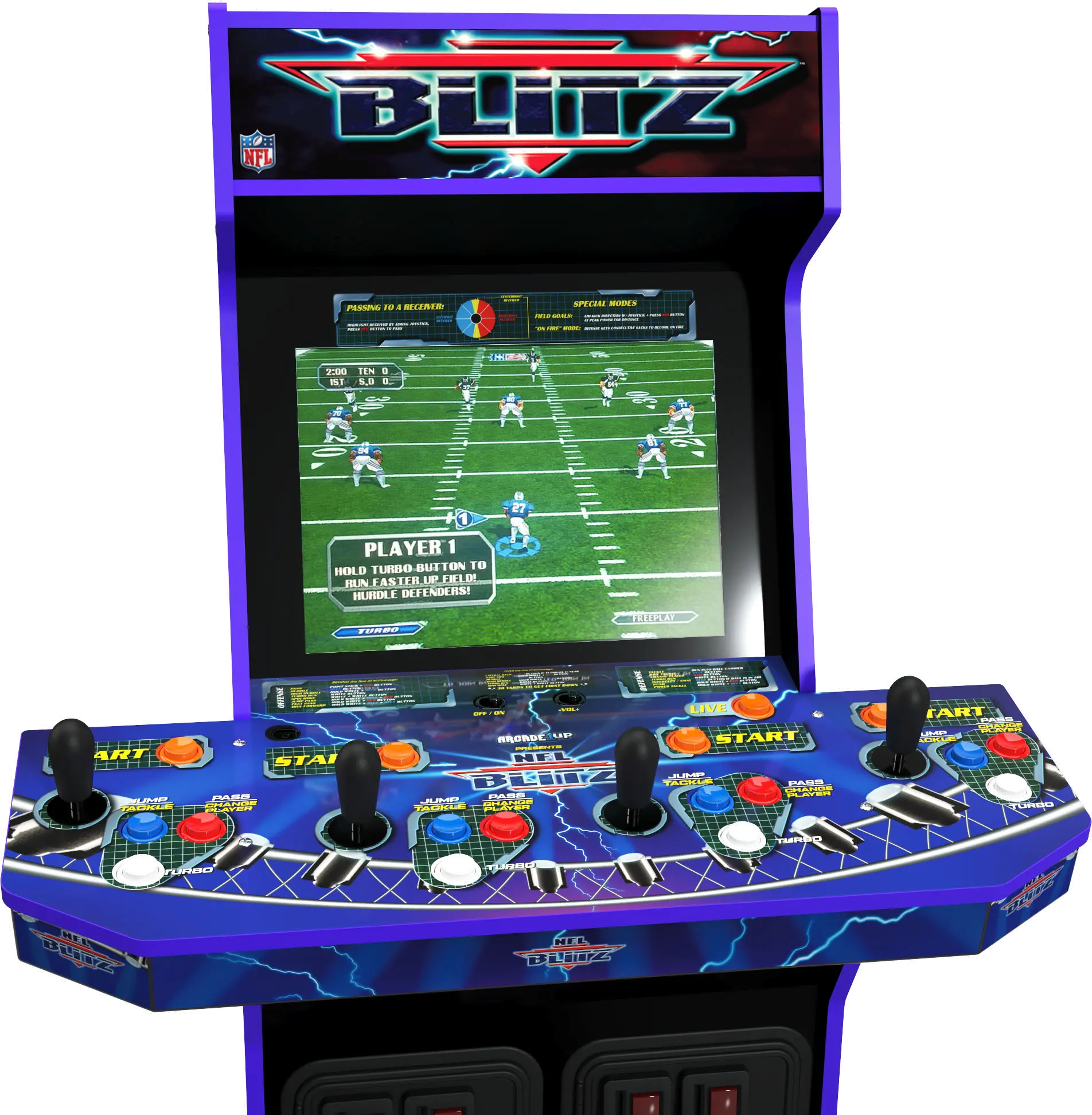 UPRIGHT/NFL-BLITZ Arcade1Up NFL Blitz 4-Player Arcade-6
