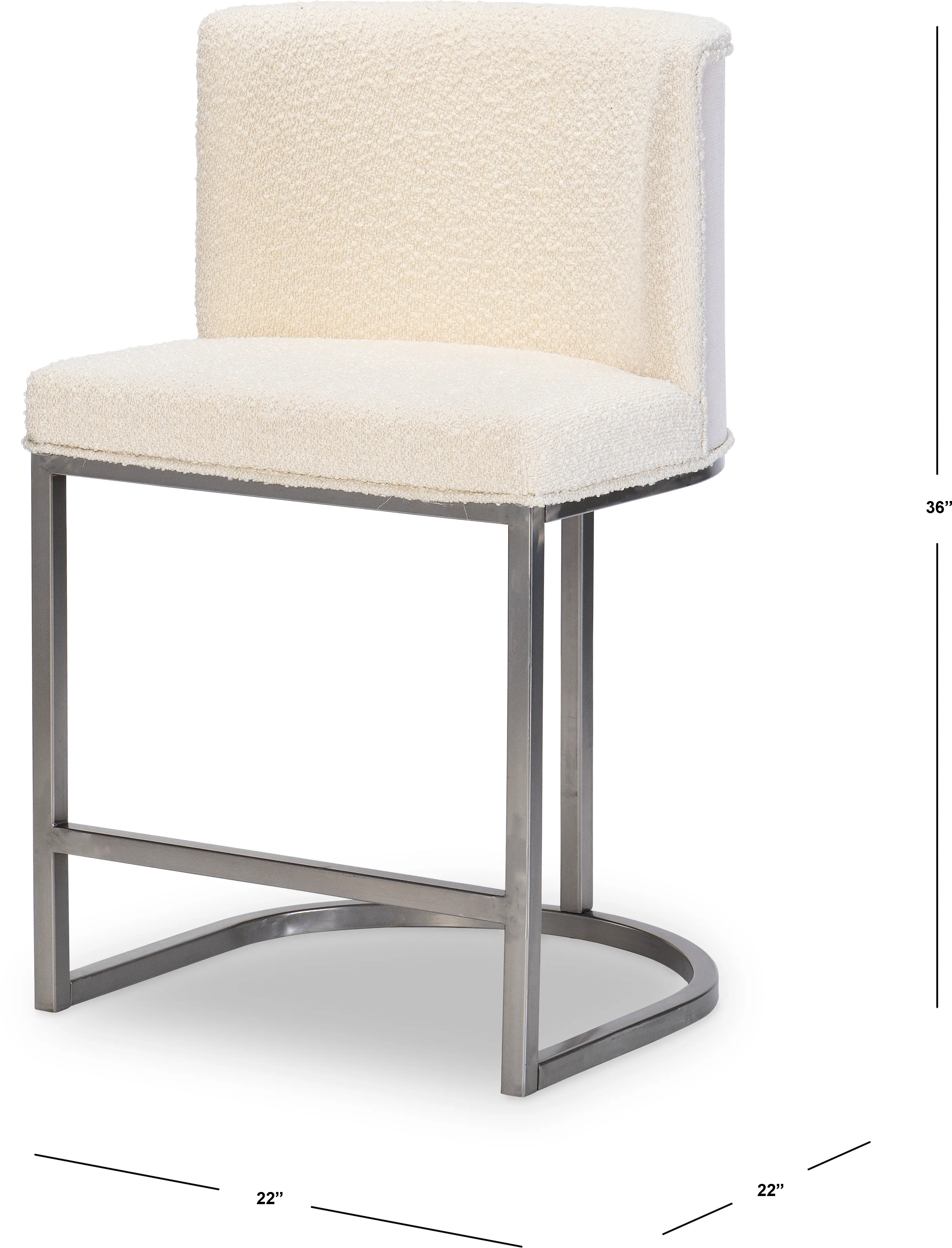 Biscayne Linen Upholstered Counter Height Dining Chair-3