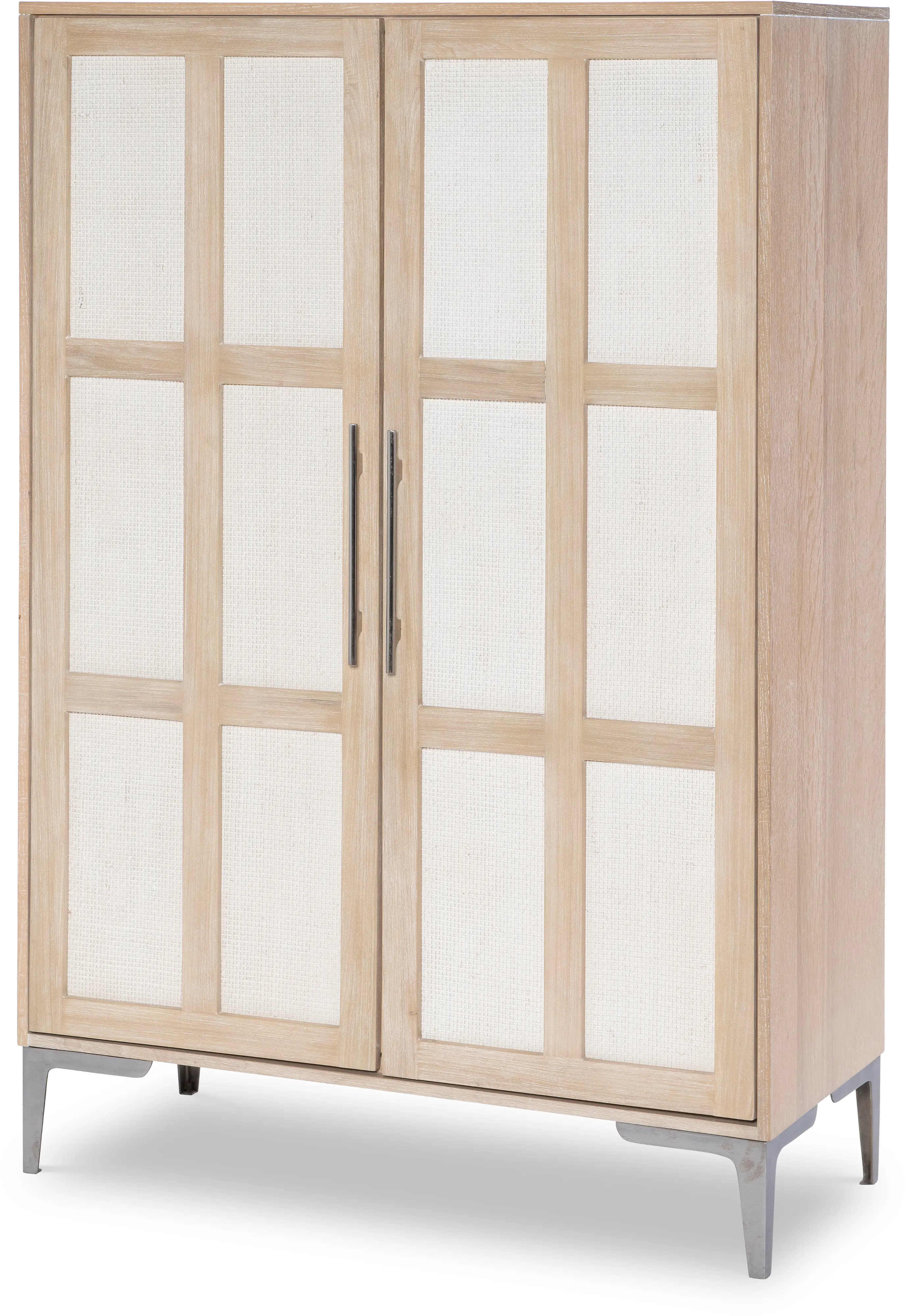 Biscayne Natural and Linen Armoire-1