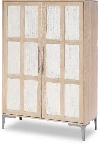 Biscayne Natural and Linen Armoire