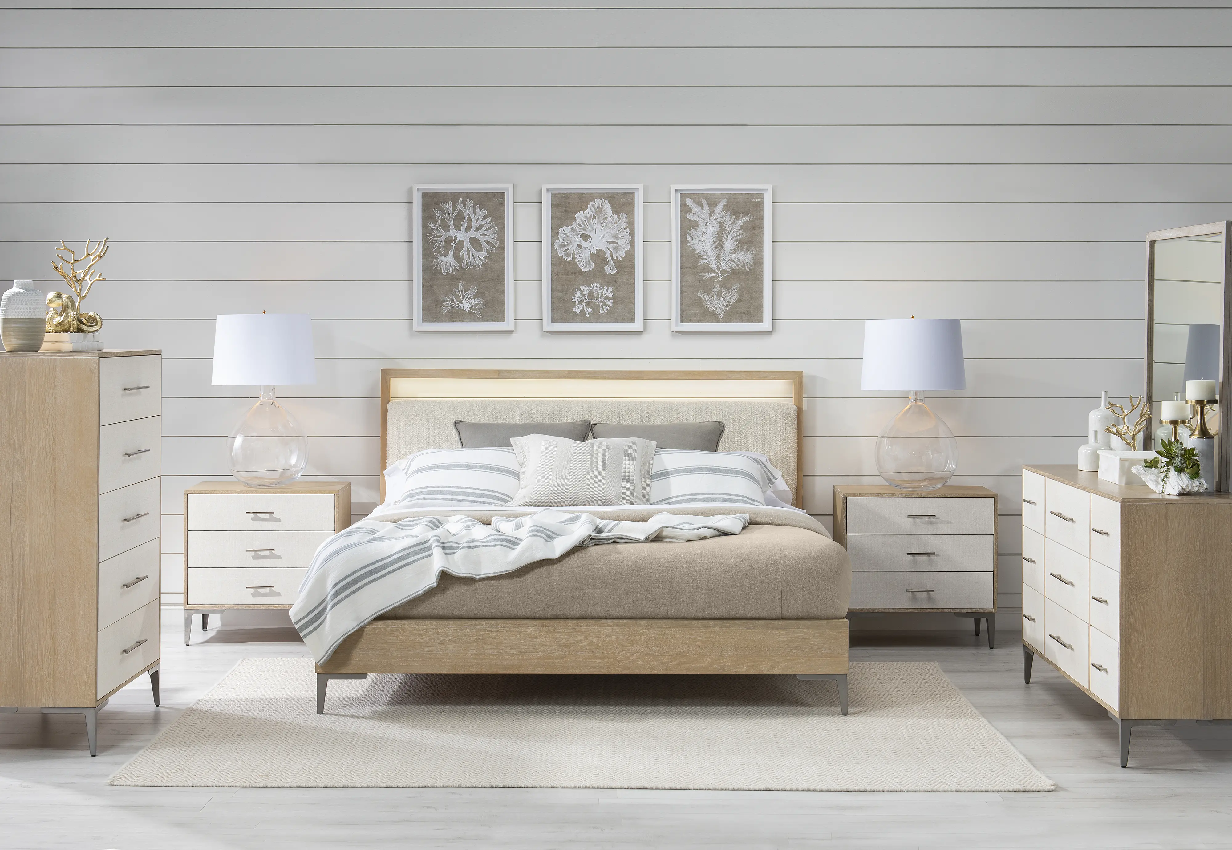 Biscayne Natural and Linen Armoire-2