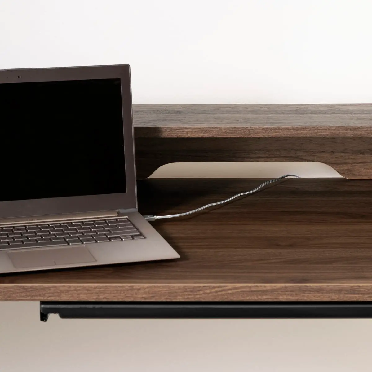 13346 Majyta Walnut Brown Sit and Stand Office Desk - South Shore-11