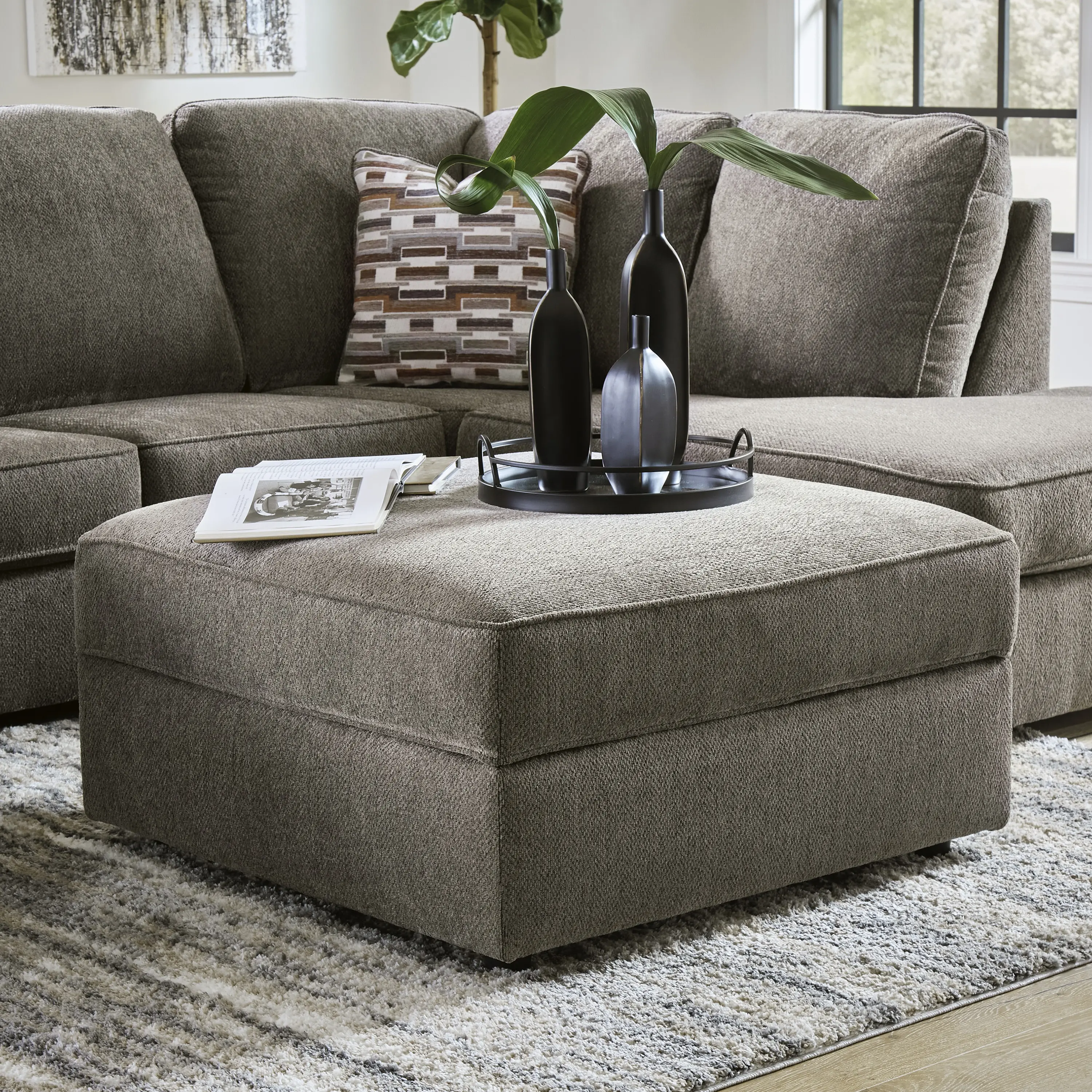 O'Pharrell Putty Brown Storage Ottoman-2