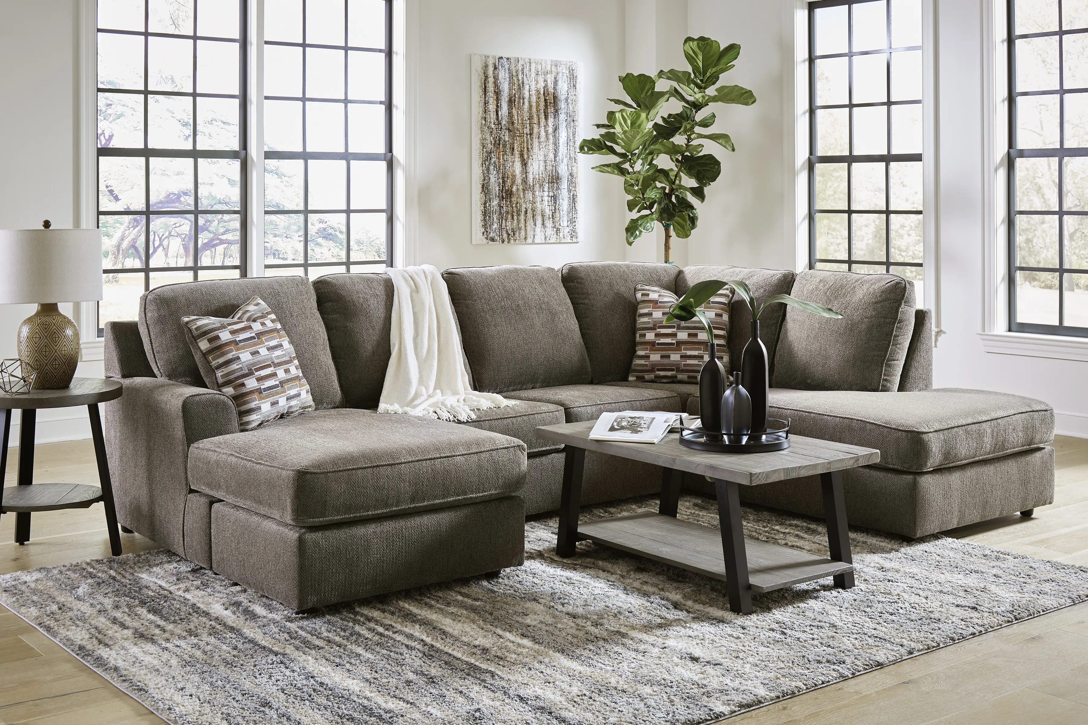 O'Pharrell Putty Brown 2 Piece Sectional-2