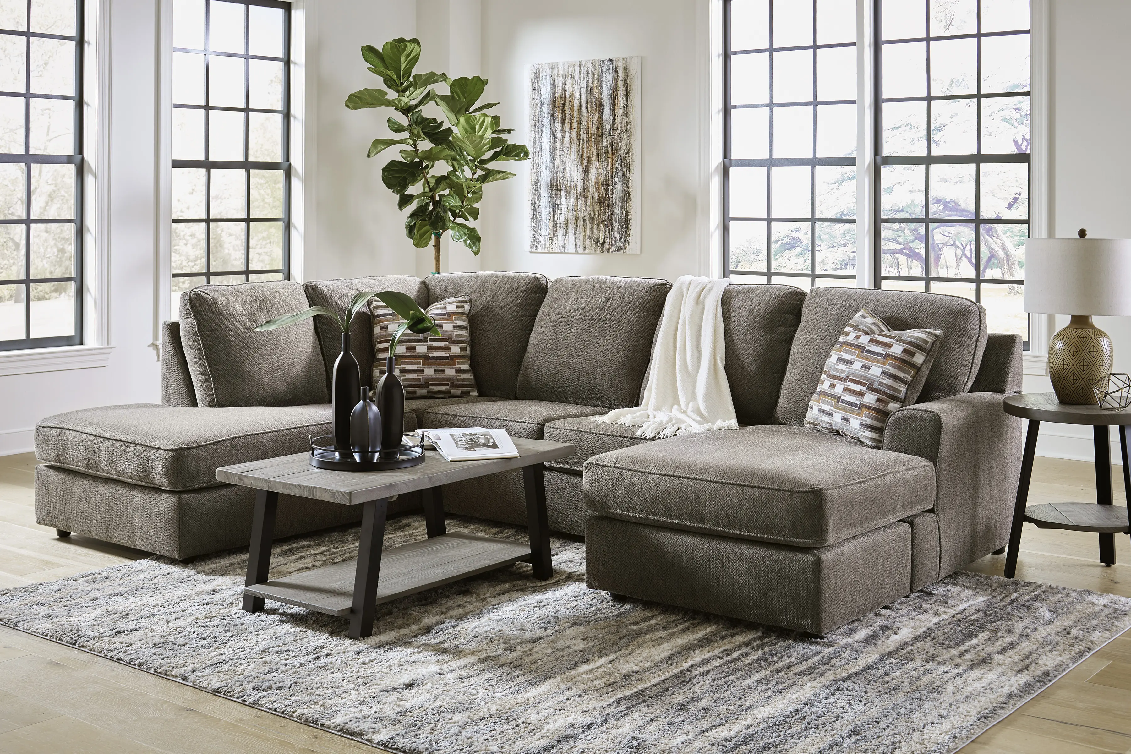 O'Pharrell Putty Brown 2 Piece Sectional-2