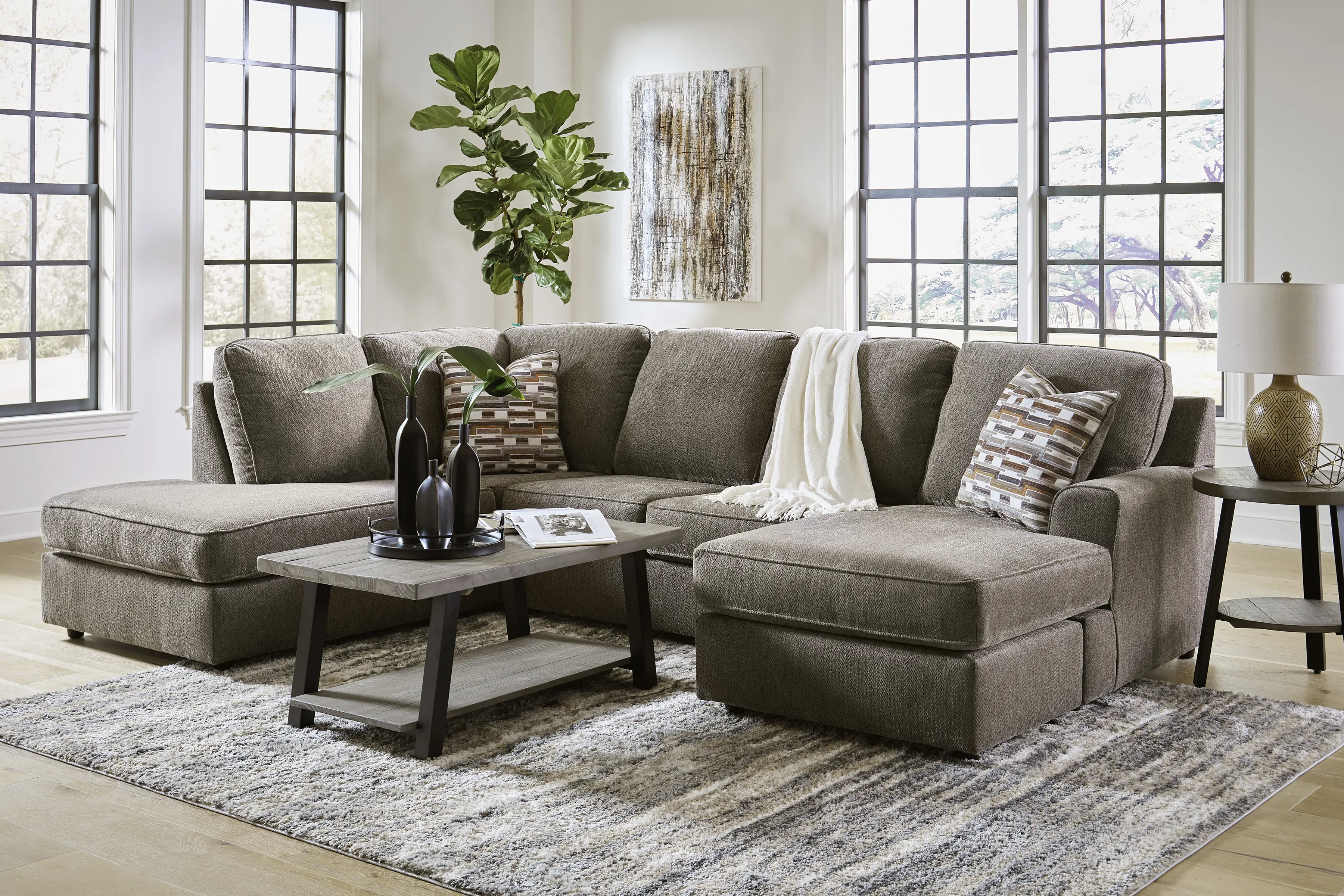 O'Pharrell Putty Brown 2 Piece Sectional-2