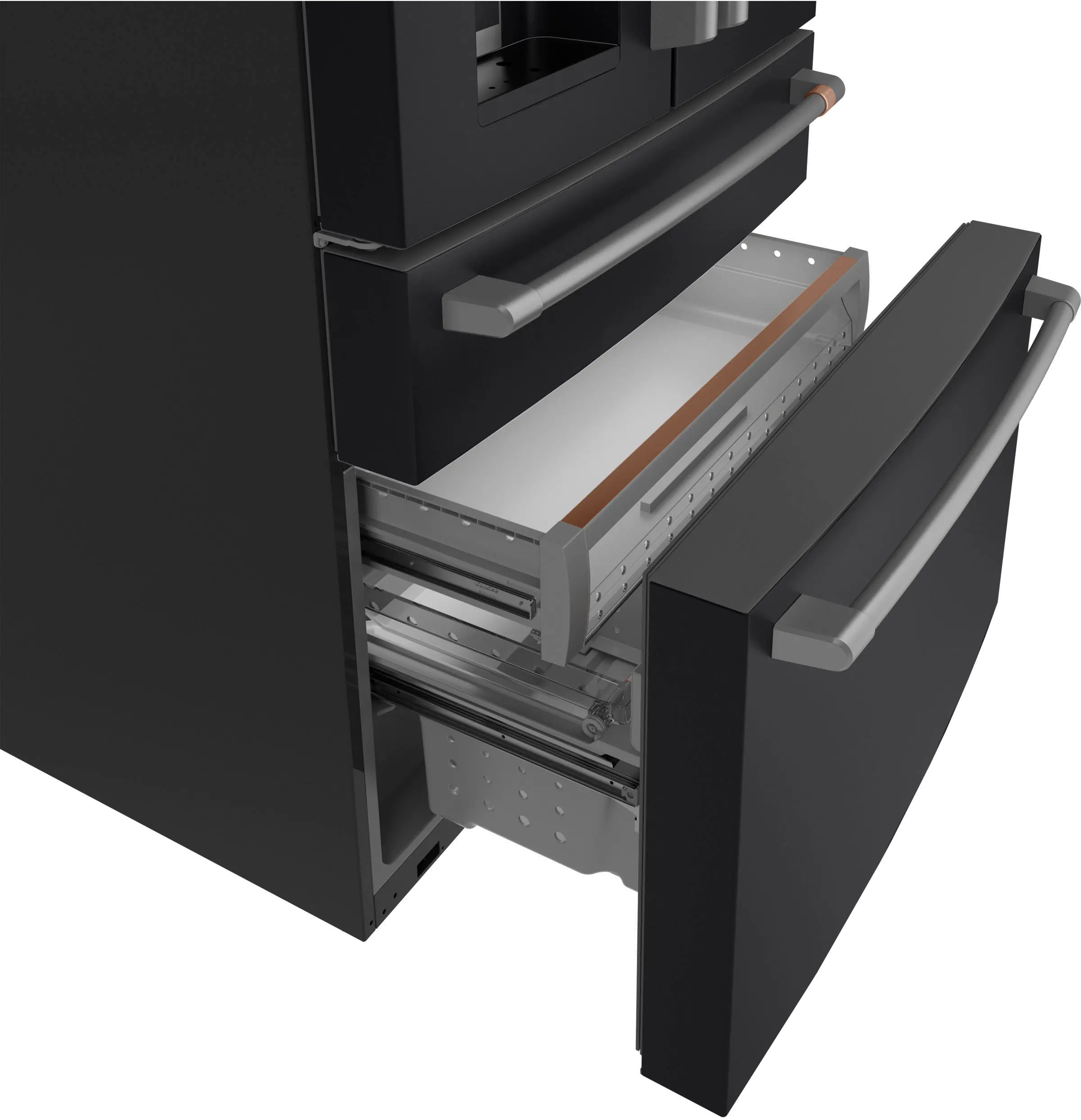 CXE22DP3PD1 GE Cafe 22.3 Cu Ft French Door Refrigerator - Counter Depth Matte Black-8