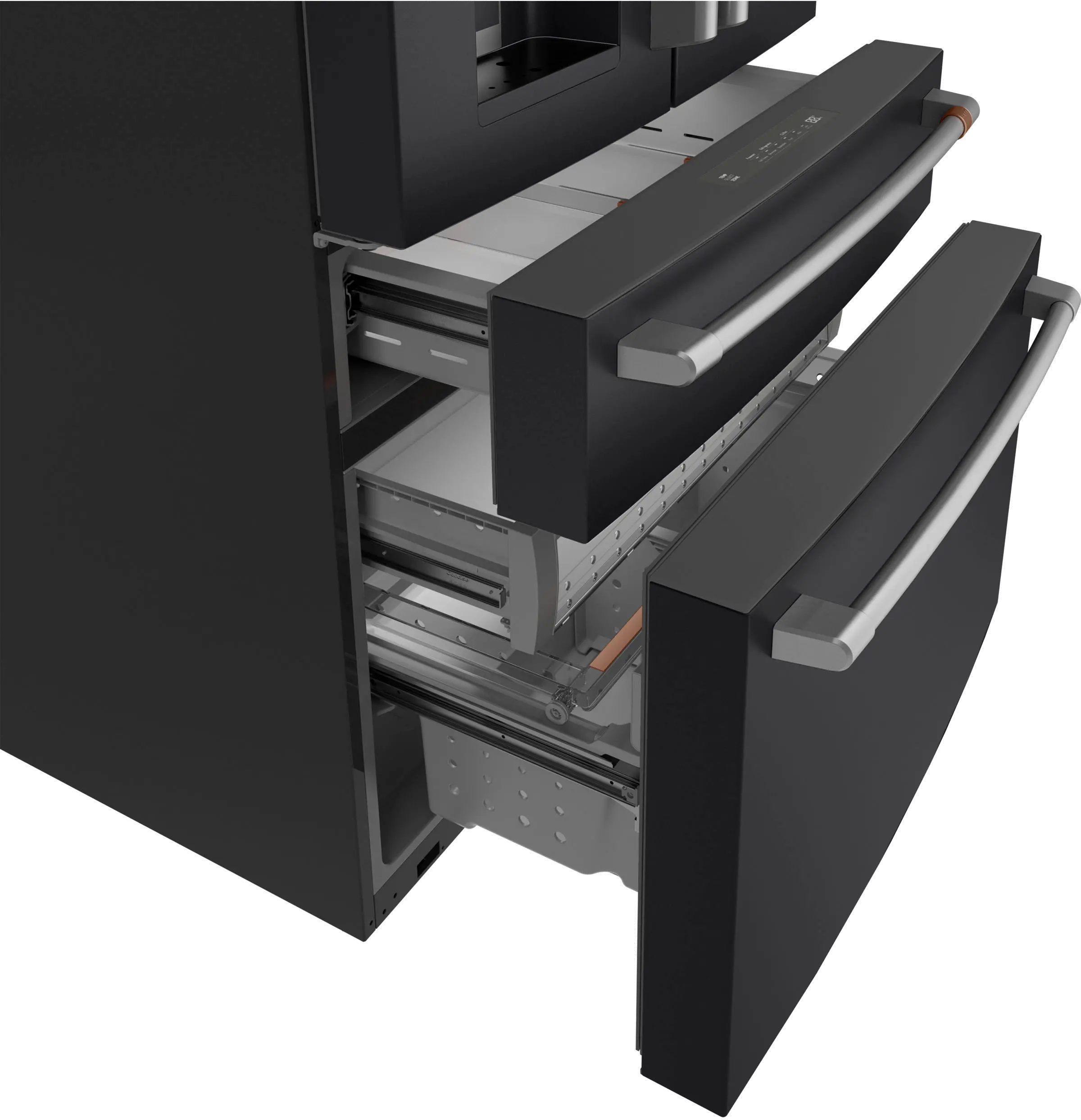 CXE22DP3PD1 GE Cafe 22.3 Cu Ft French Door Refrigerator - Counter Depth Matte Black-10