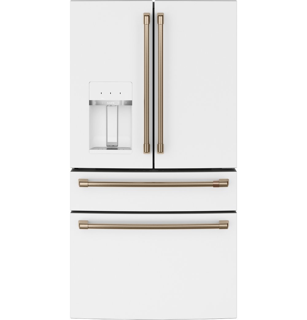 GE Cafe 22.3 Cu Ft French Door Refrigerator - Counter Depth Matte White