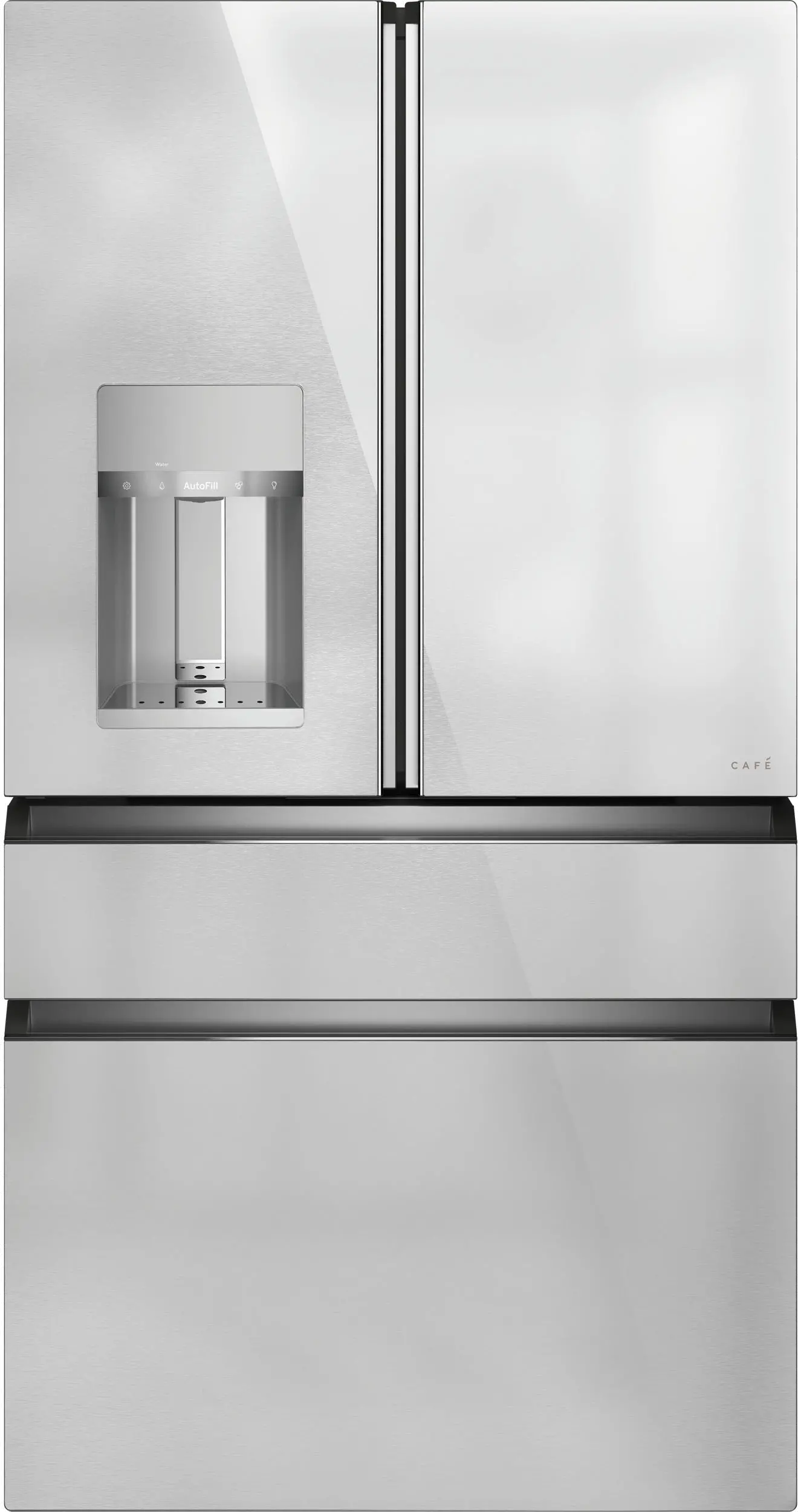 CXE22DM5PS5 Cafe 22.3 Cu Ft French Door Refrigerator - Counter Depth Platinum Glass-2