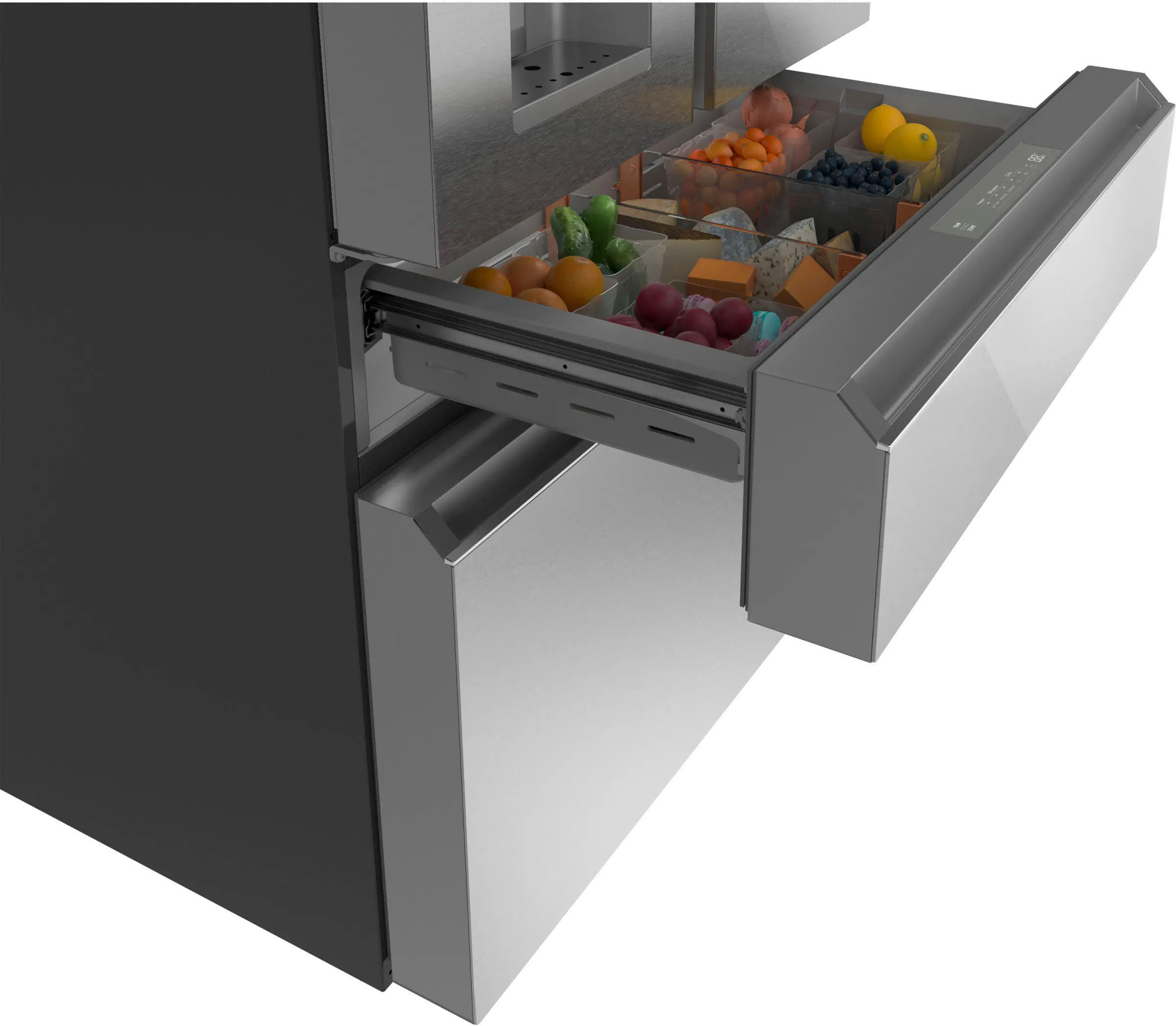 CXE22DM5PS5 Cafe 22.3 Cu Ft French Door Refrigerator - Counter Depth Platinum Glass-5