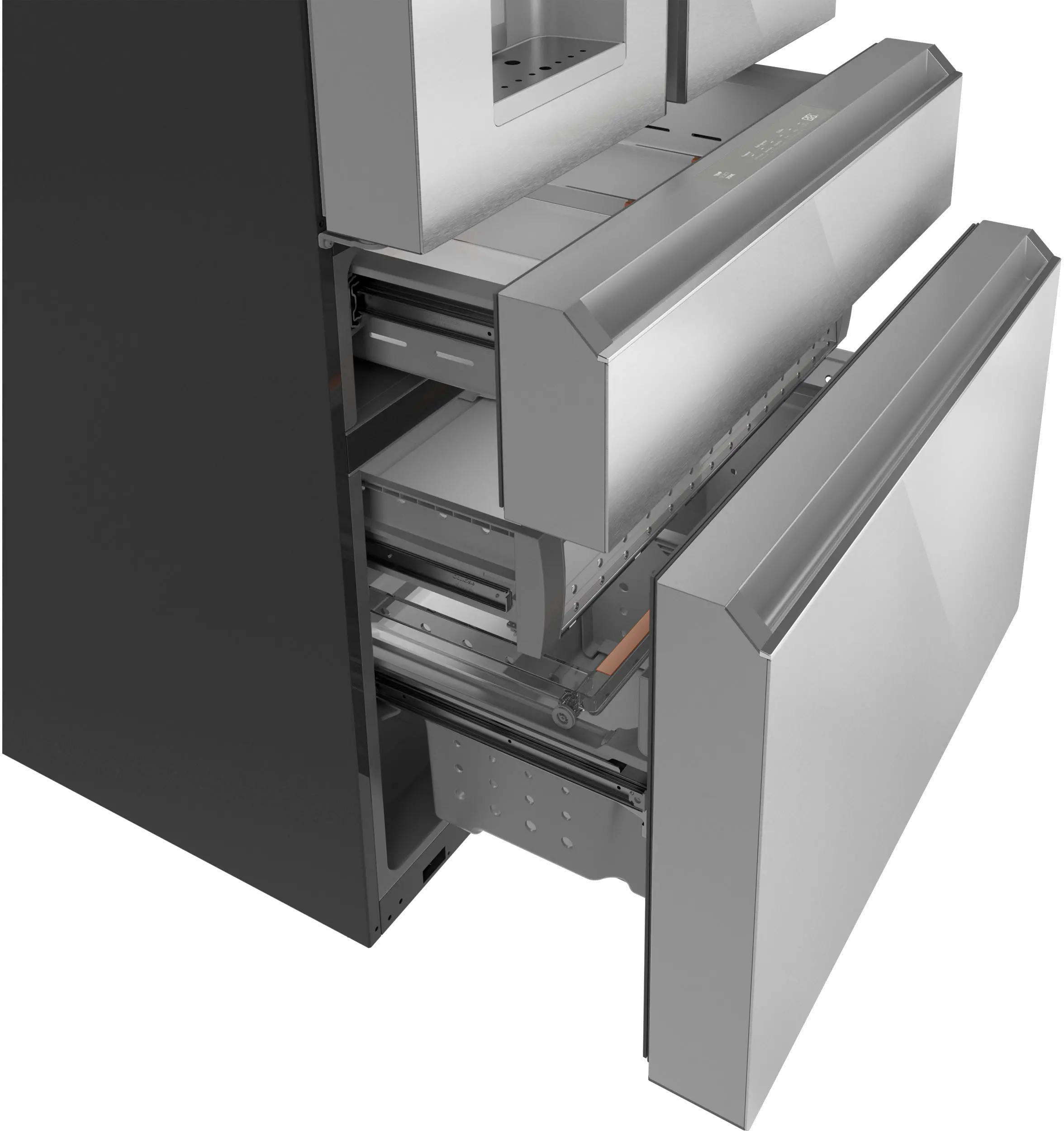 CXE22DM5PS5 Cafe 22.3 Cu Ft French Door Refrigerator - Counter Depth Platinum Glass-6