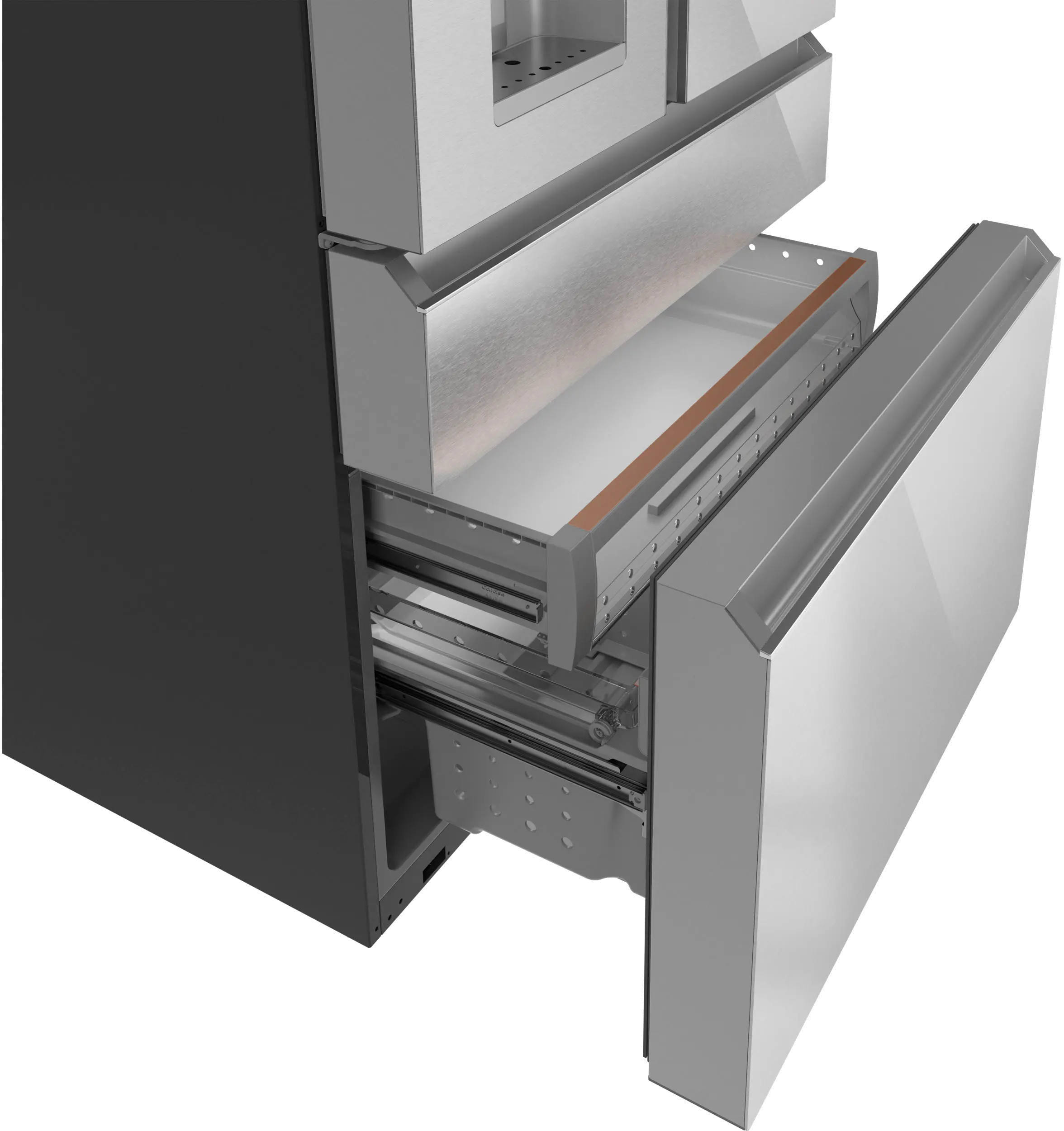 CXE22DM5PS5 Cafe 22.3 Cu Ft French Door Refrigerator - Counter Depth Platinum Glass-7