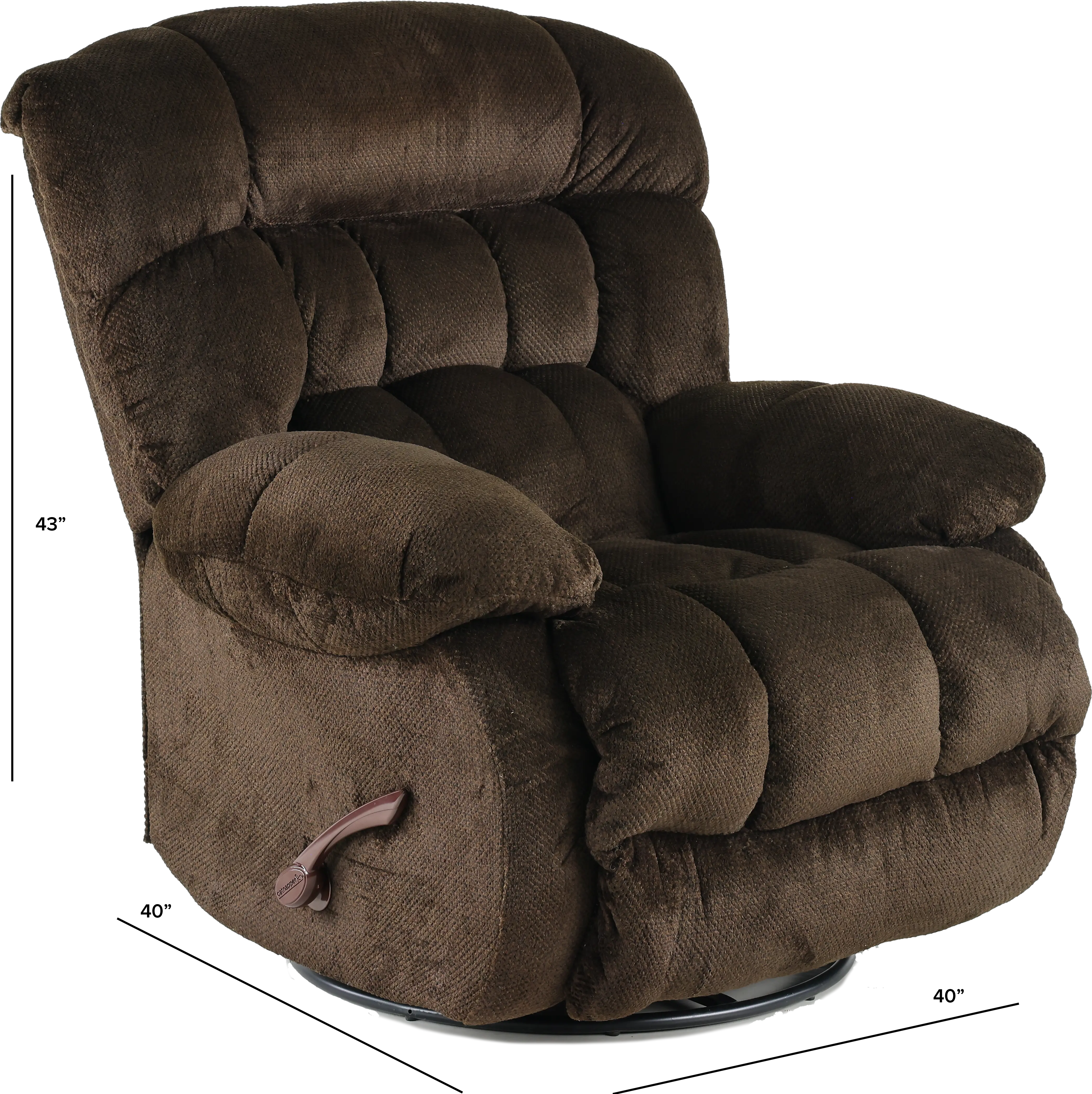 765-5/1622-0 Daly Chocolate Brown Swivel Glider Recliner-3