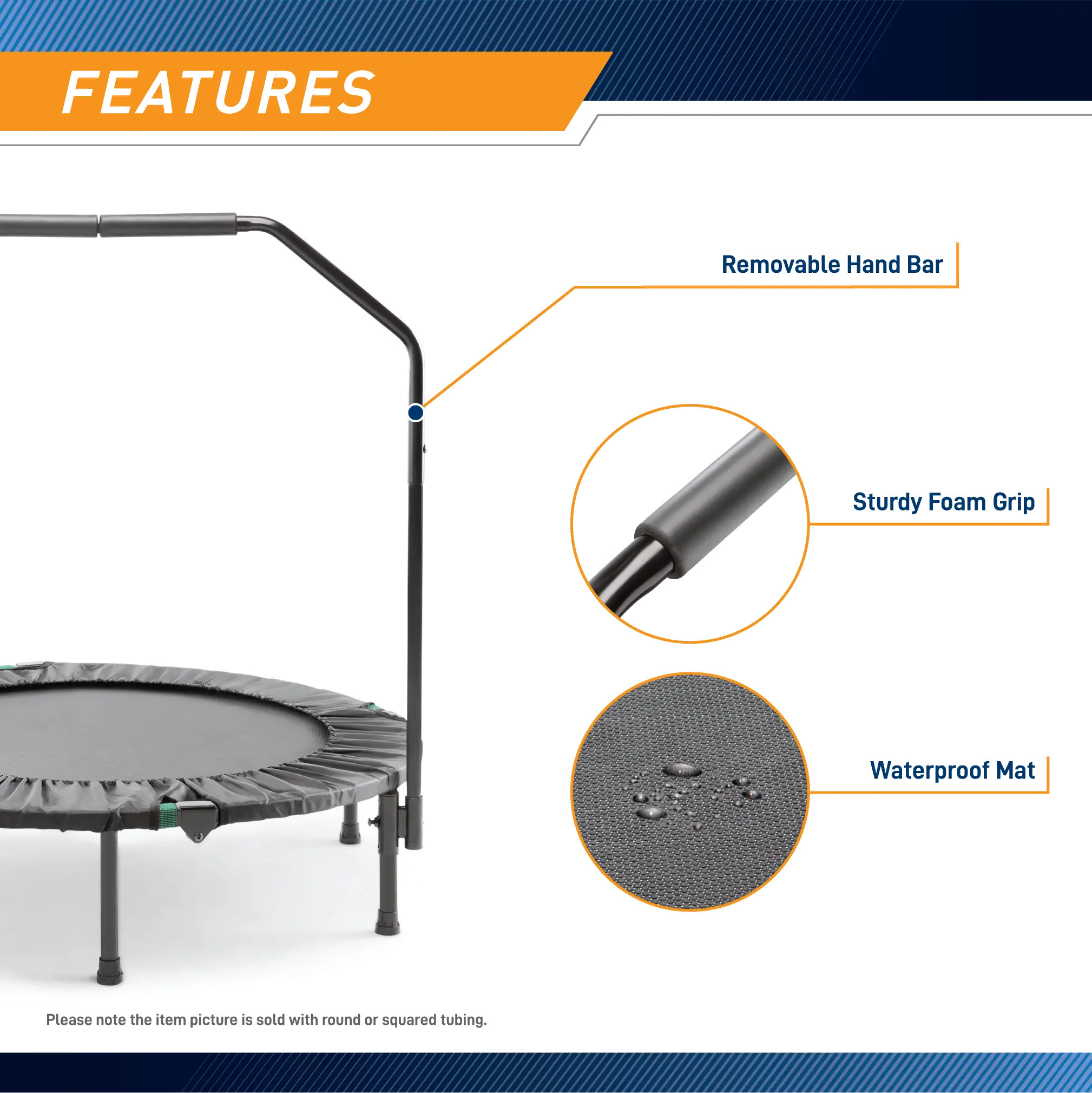 ASG-40 Marcy Black Trampoline Cardio Trainer with Handle-2