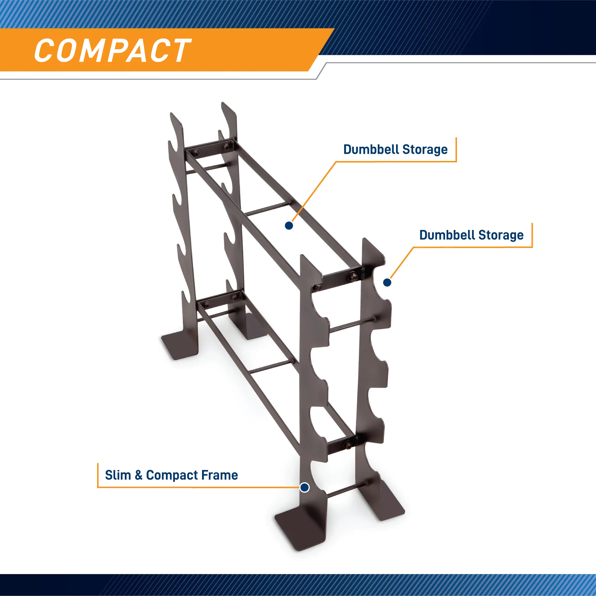 DBR-56 Marcy Compact Black Dumbbell Rack-2