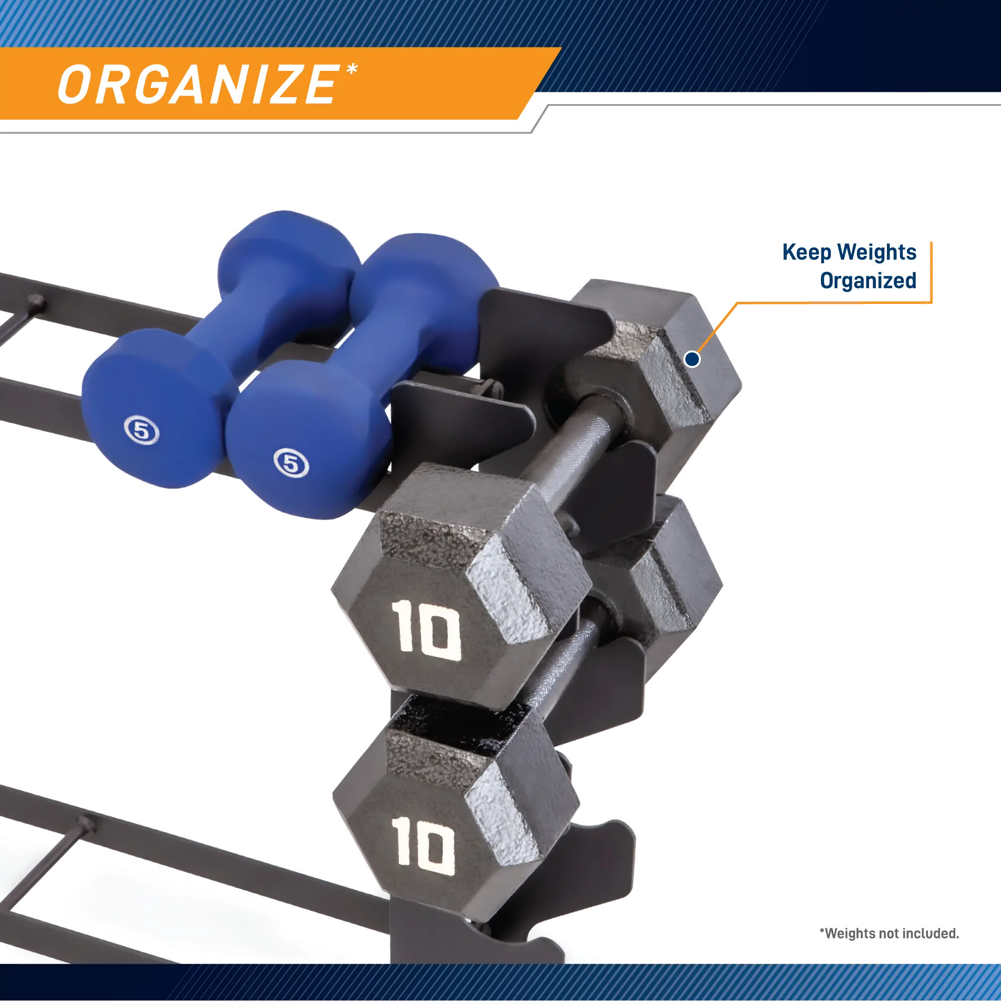 DBR-56 Marcy Compact Black Dumbbell Rack-4