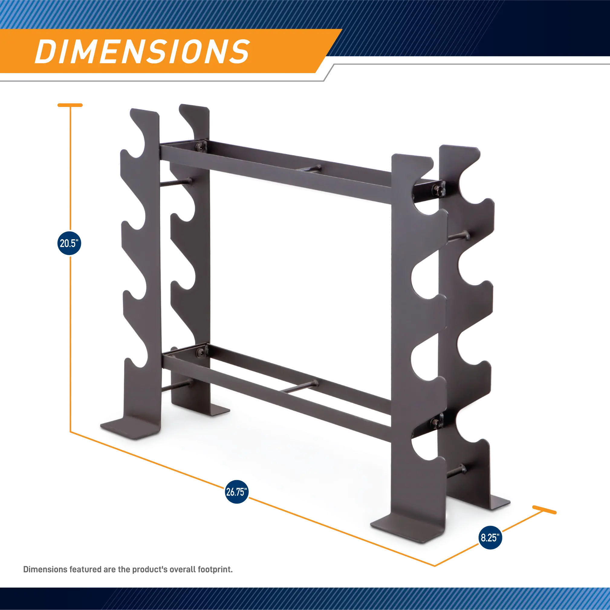 Marcy Compact Black Dumbbell Rack RC Willey