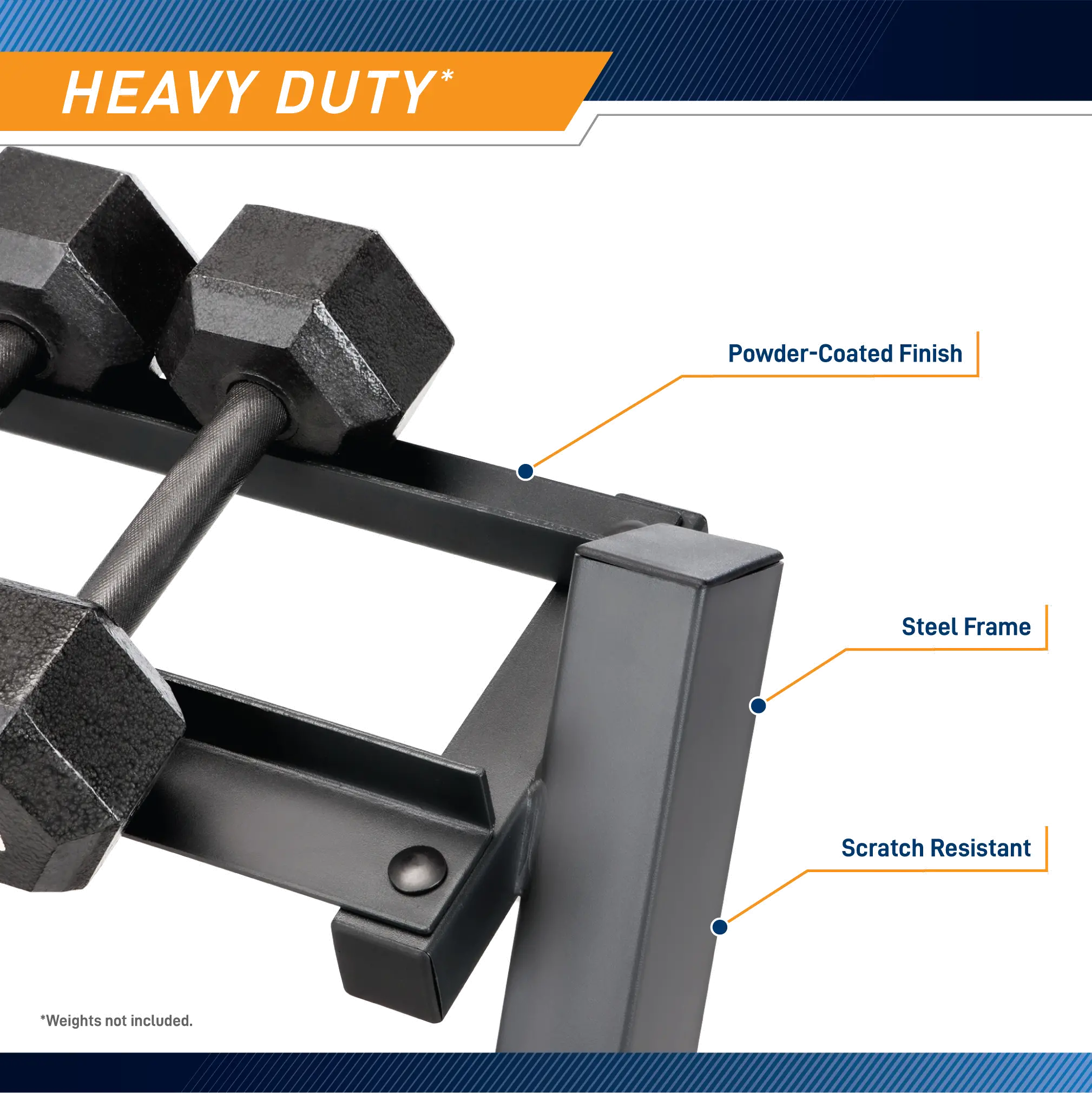 DBR-86 Marcy 3-Tier Black Dumbbell Rack-5