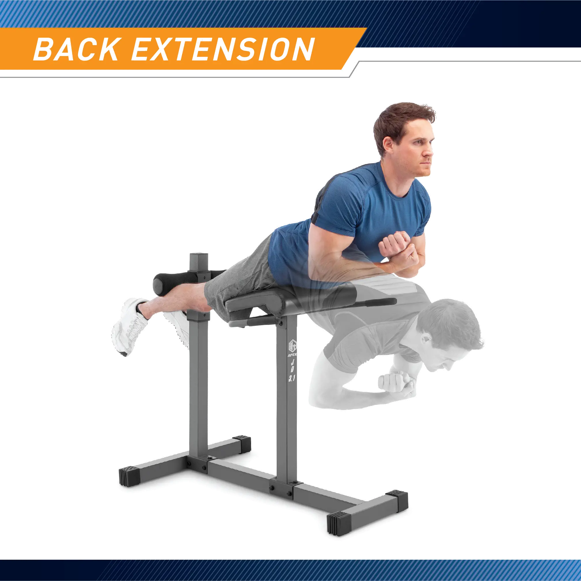 JD-3.1 Marcy Roman Chair and Adjustable Hyper Extension Bench-2