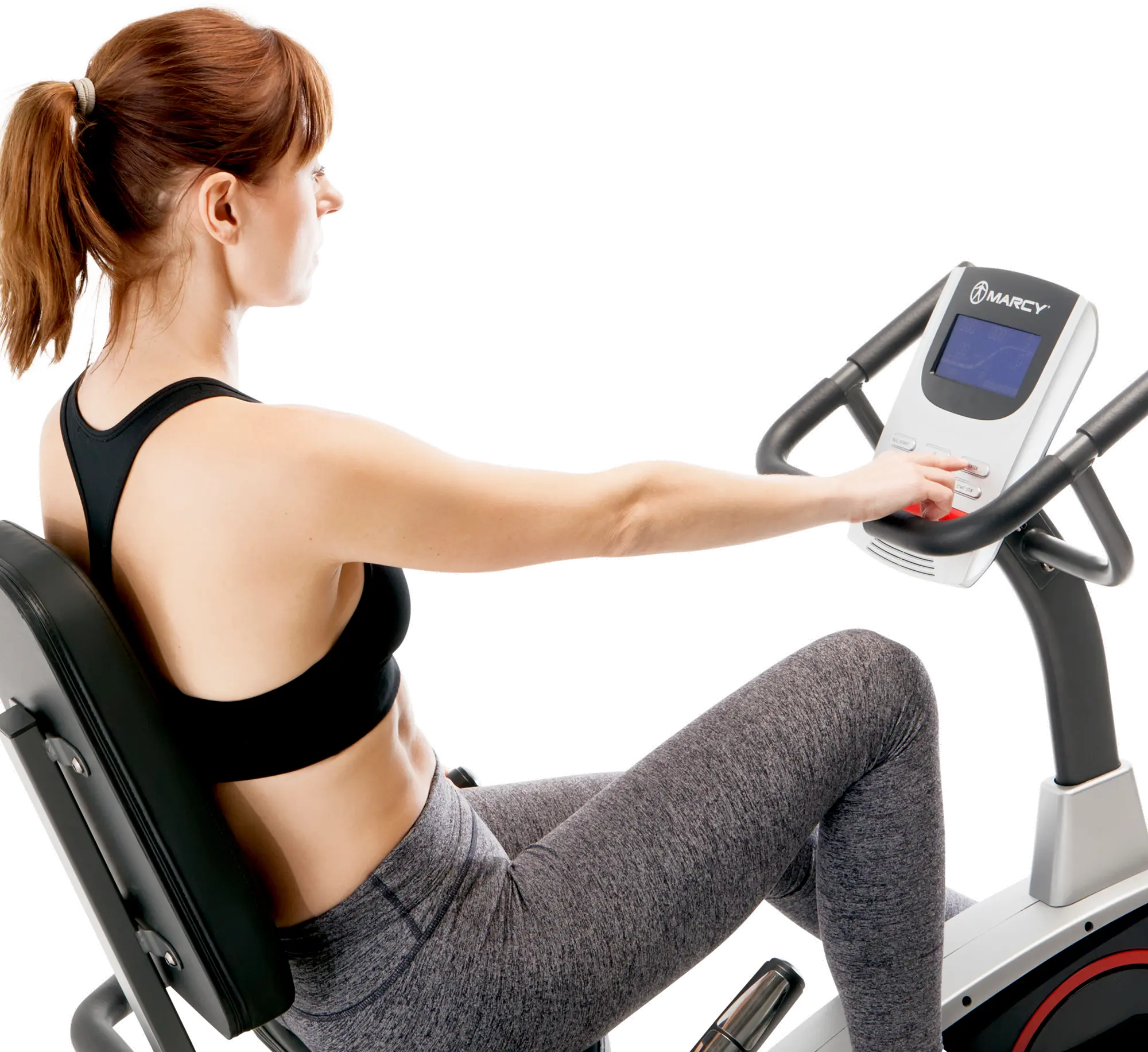 ME-706 Marcy Black Regenerating Recumbent Exercise Bike-10