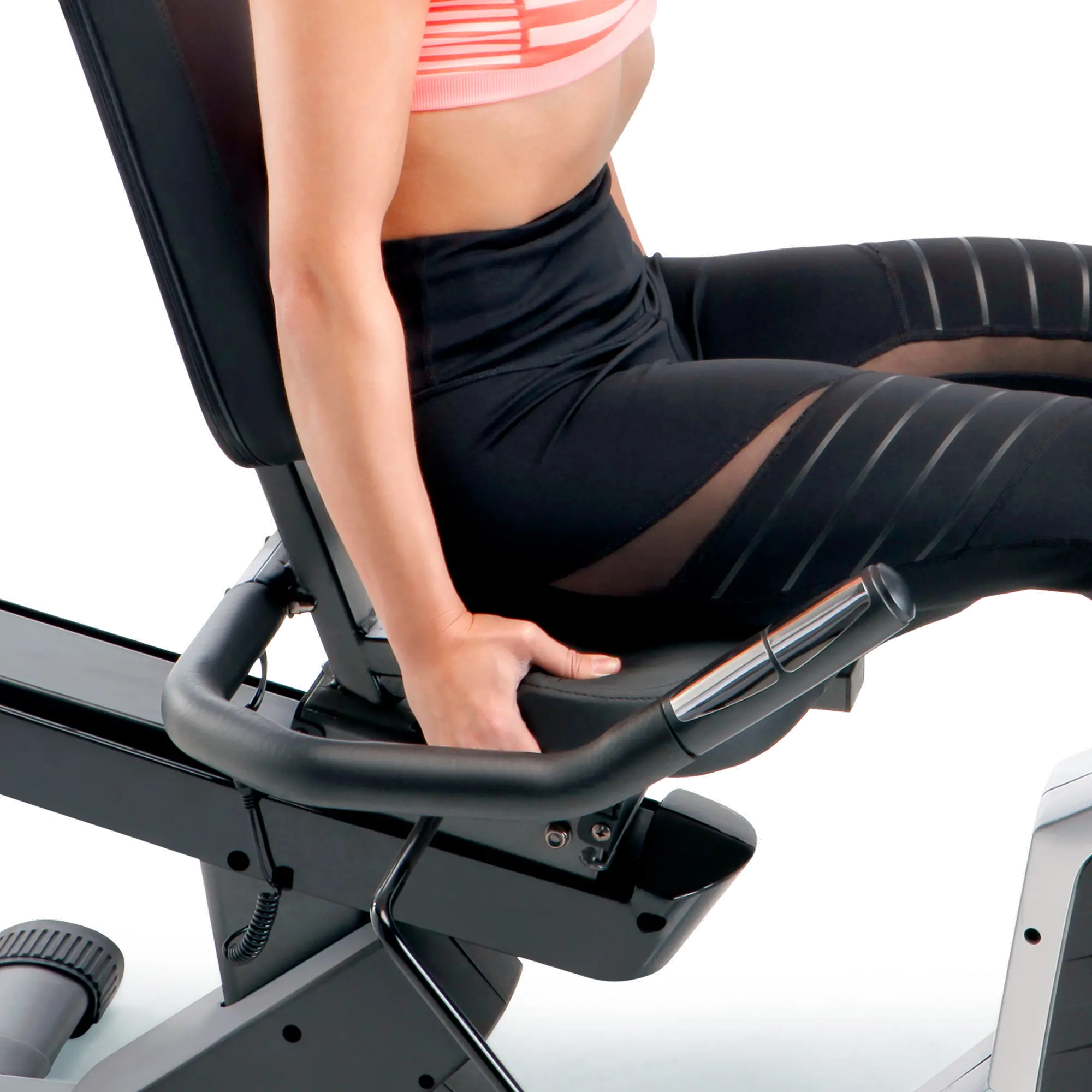ME-706 Marcy Black Regenerating Recumbent Exercise Bike-11