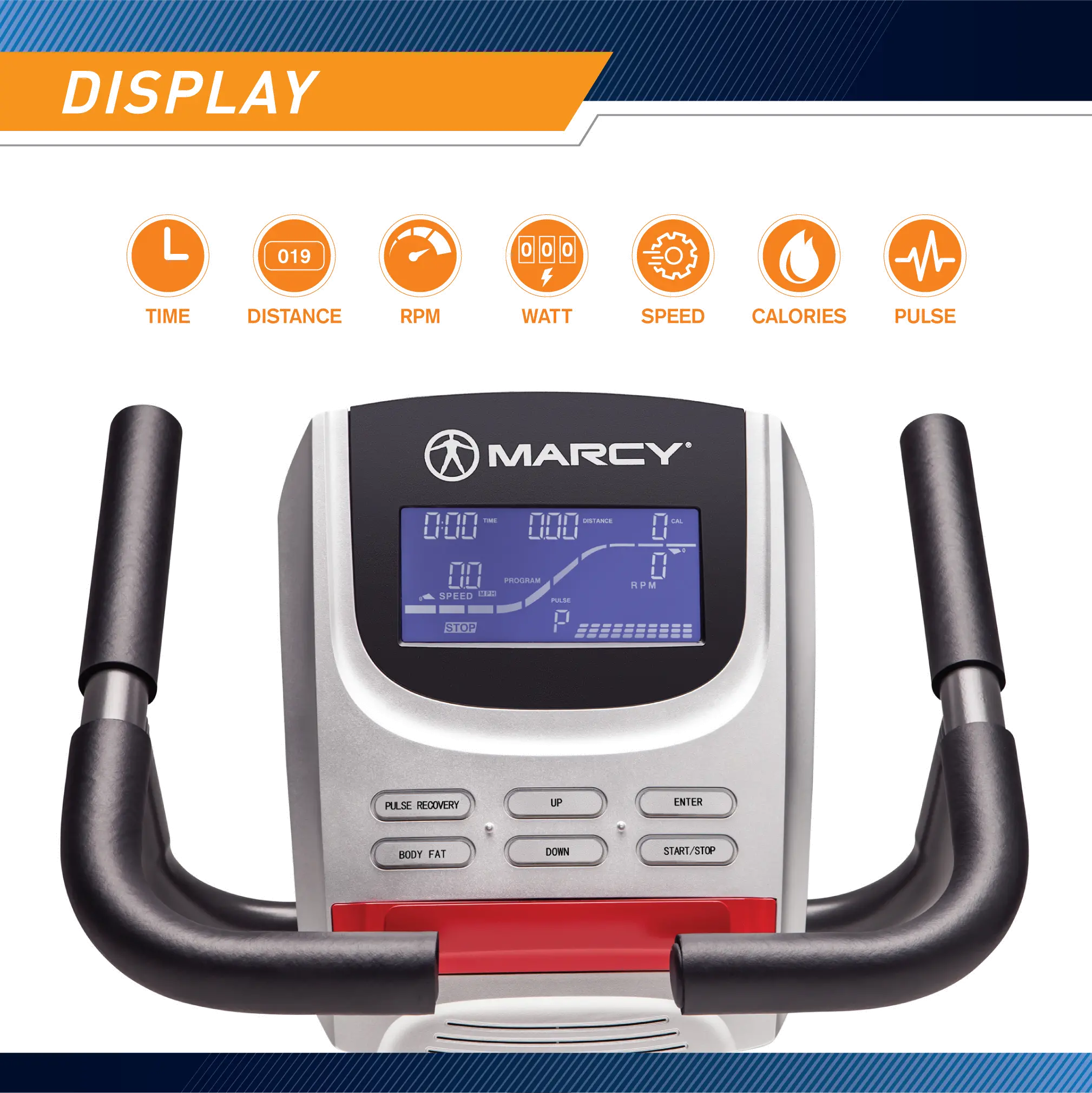 ME-706 Marcy Black Regenerating Recumbent Exercise Bike-2