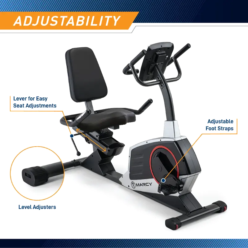 Marcy Black Regenerating Recumbent Exercise Bike | RC Willey Marcy Black Regenerating Recumbent Exercise Bike | RC Willey