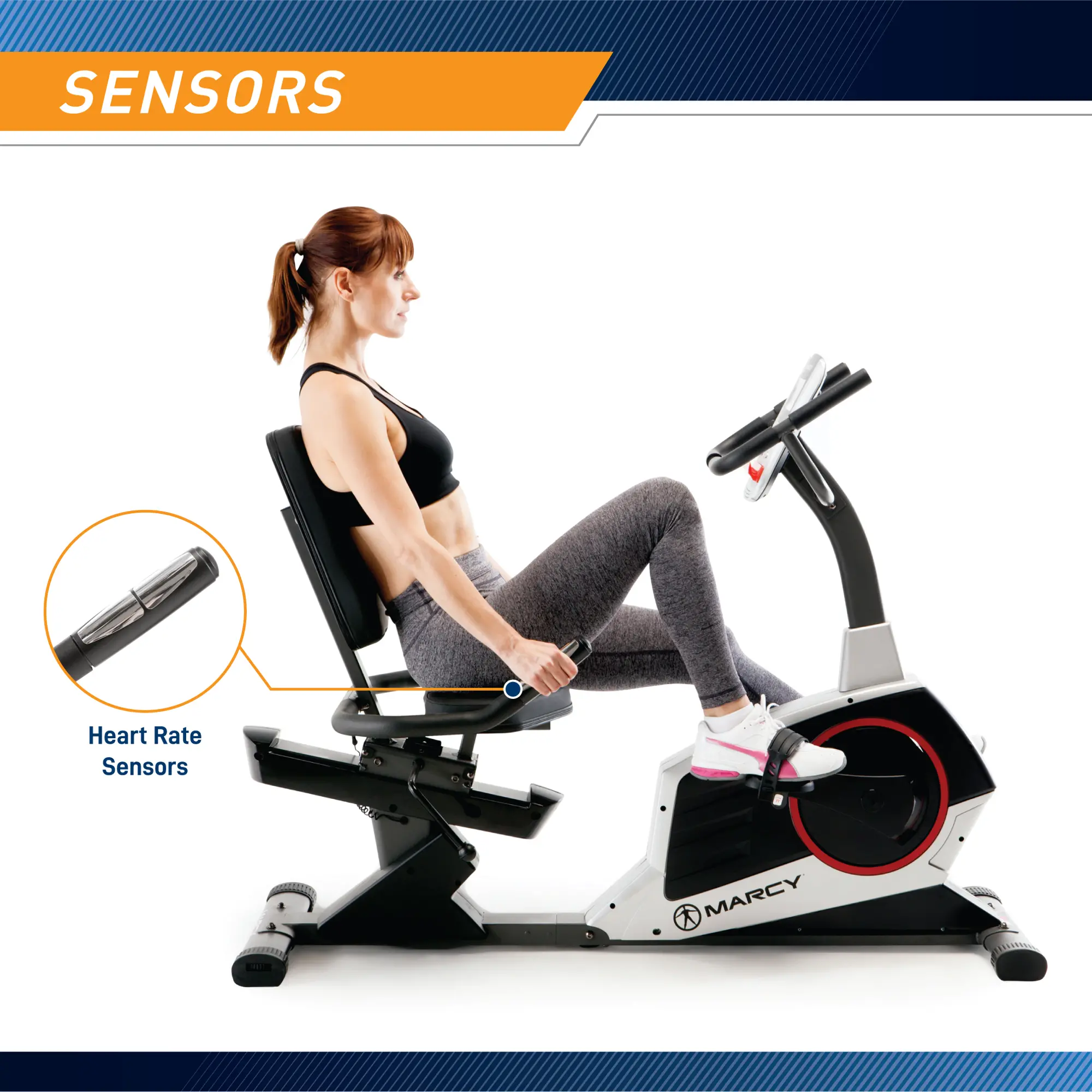 Marcy Black Regenerating Recumbent Exercise Bike | RC Willey