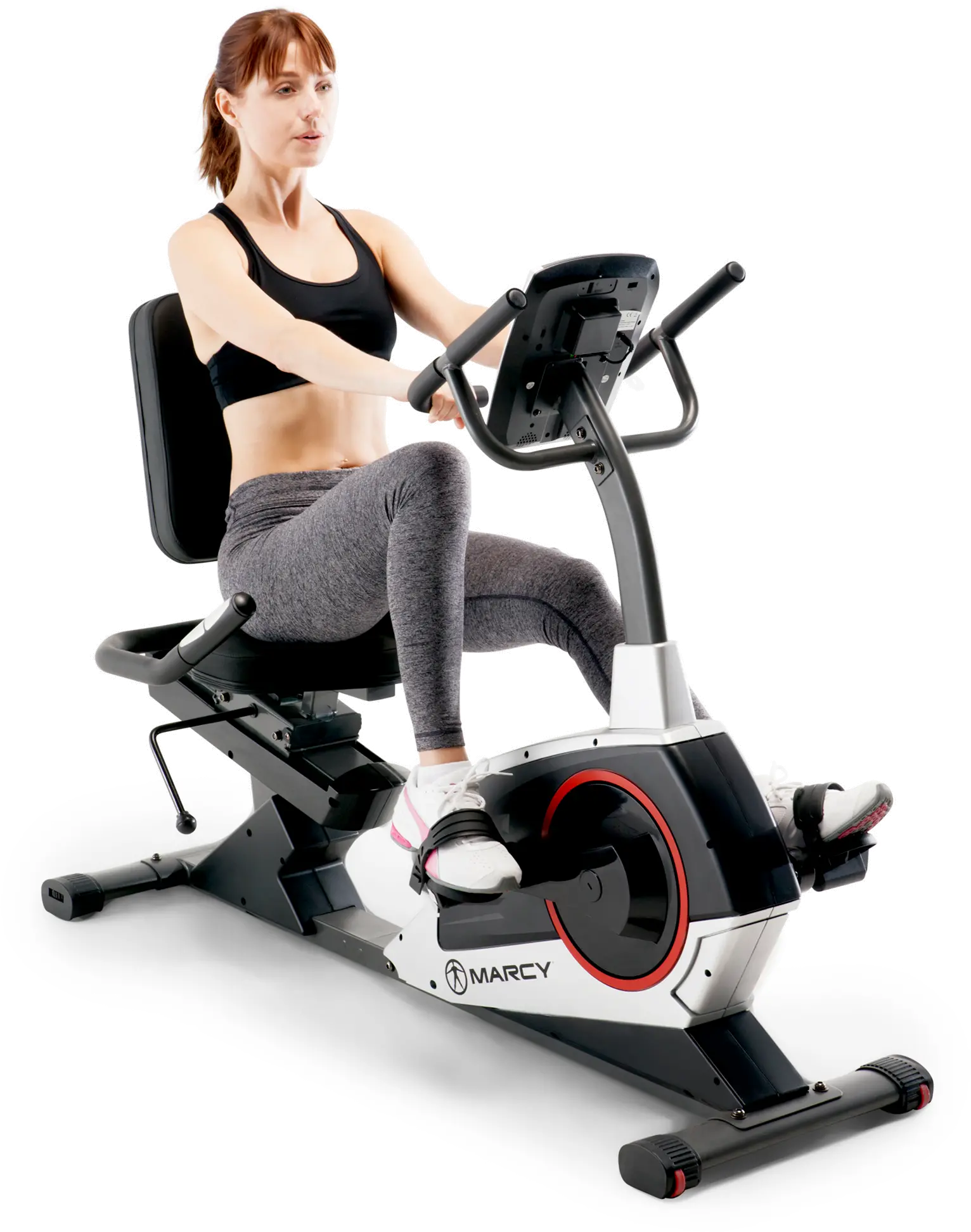 ME-706 Marcy Black Regenerating Recumbent Exercise Bike-9