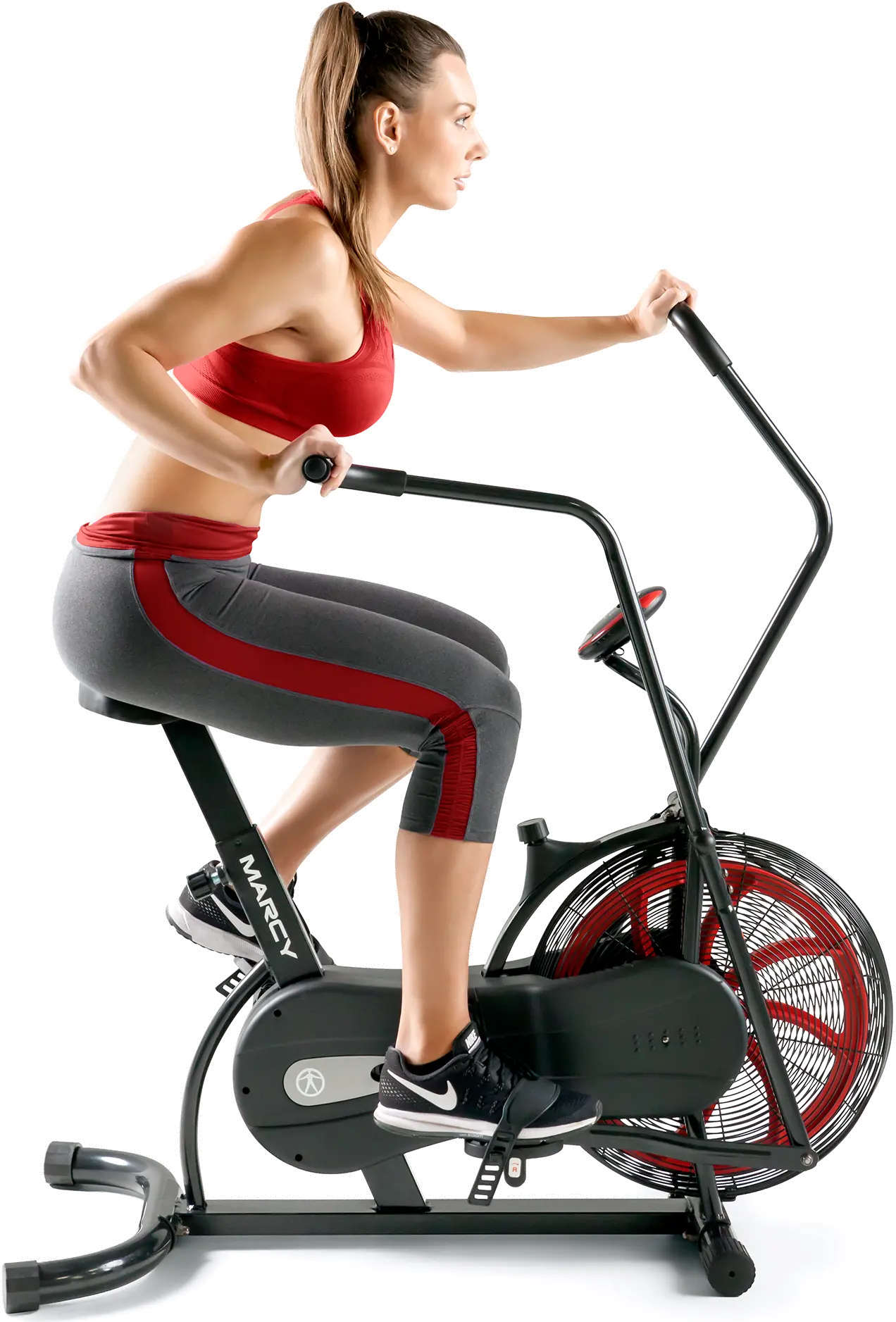 NS-1000 Marcy Black and Red Fan Exercise Bike-8
