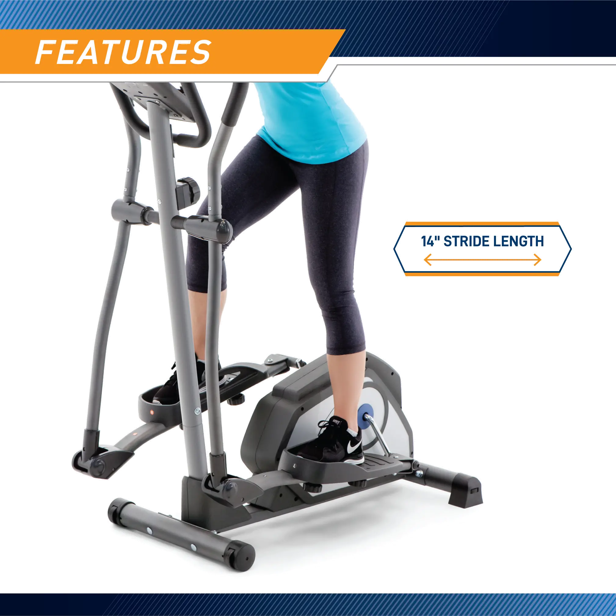 NS-40501E Marcy Gray Elliptical Trainer-8