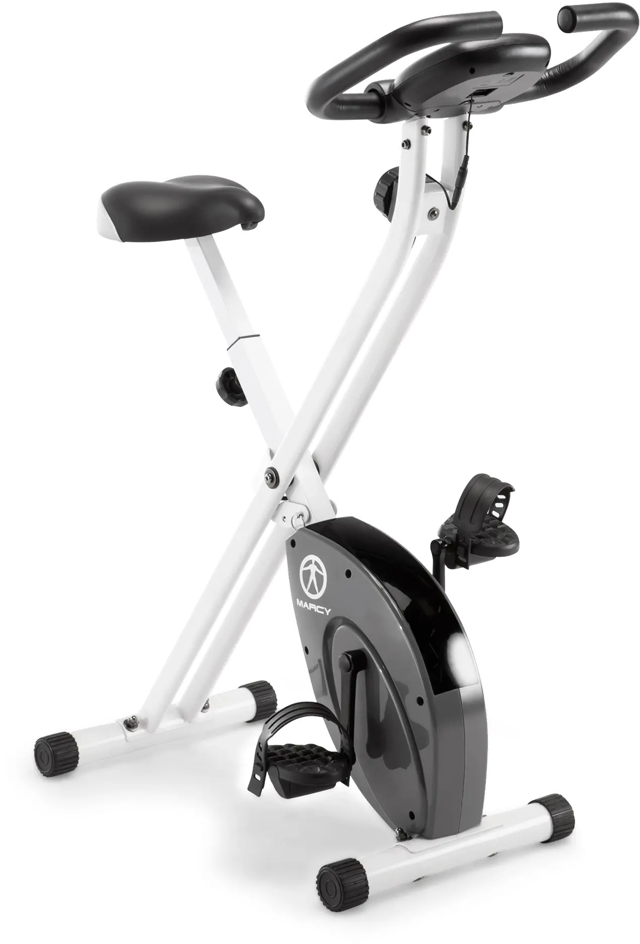 NS-652 Marcy White Foldable Exercise Bike White-1