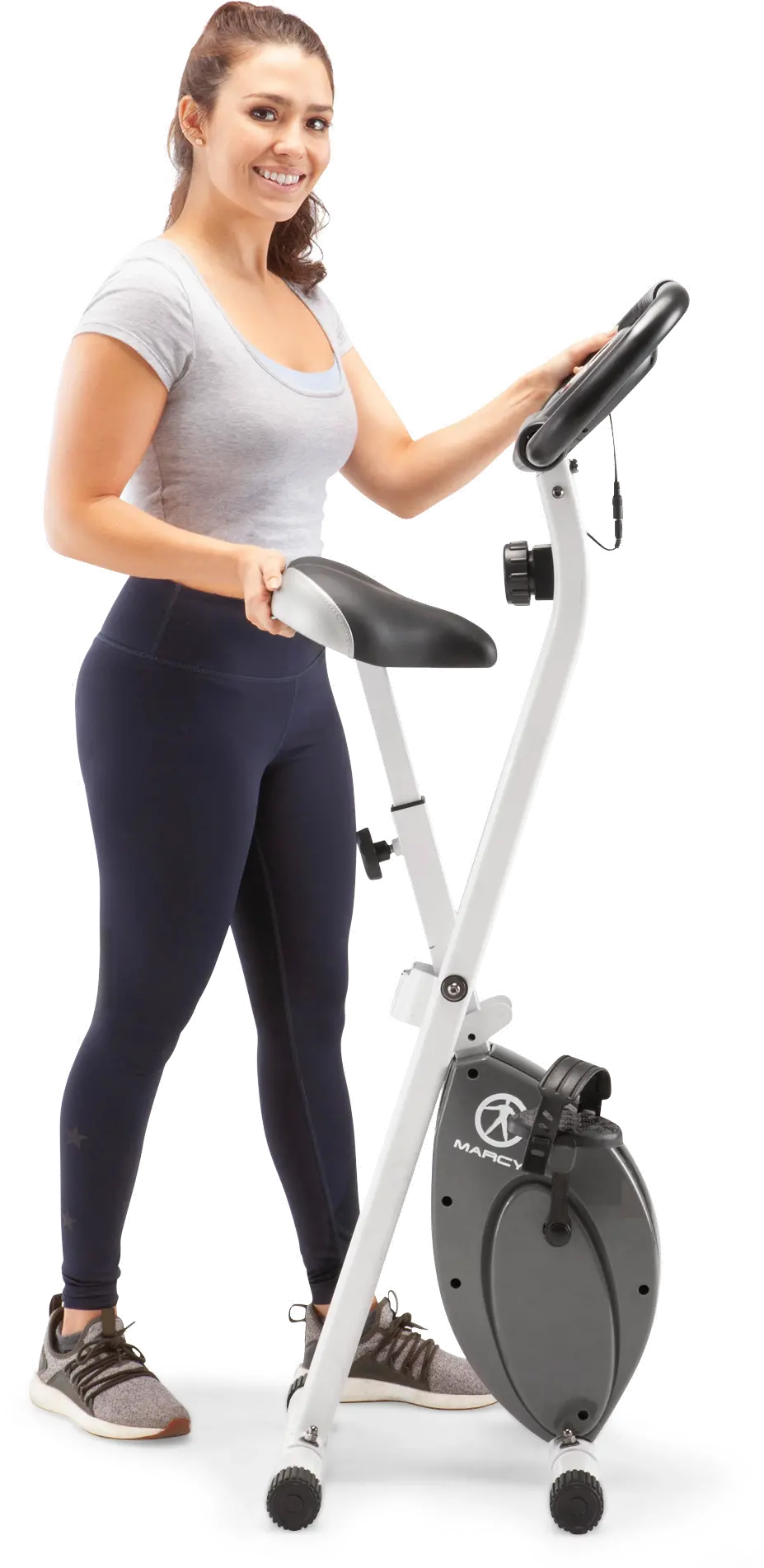 NS-652 Marcy White Foldable Exercise Bike White-9