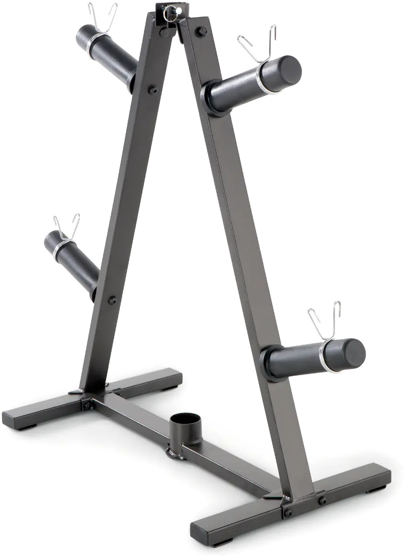 Impex Black A-frame Olympic Weight and Bar Organizer