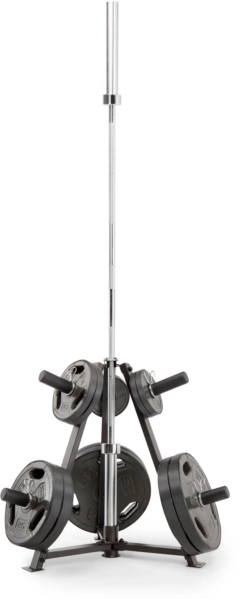 PT-5757 Impex Black 6-Peg Olympic Weight Plate Tree and Vertical Bar Holder-3